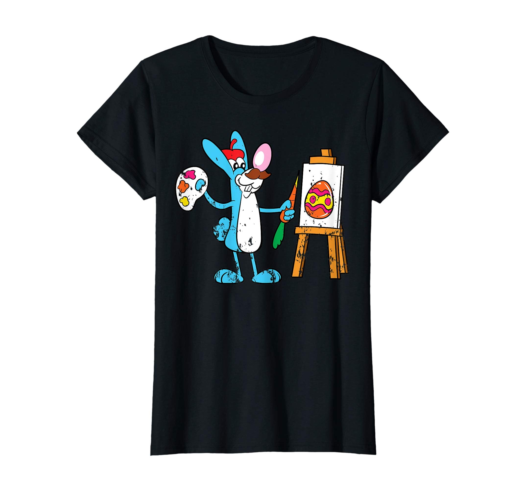 Retro Vintage Grunge Funny Cute Easter Bunny Egg Fun T-Shirt