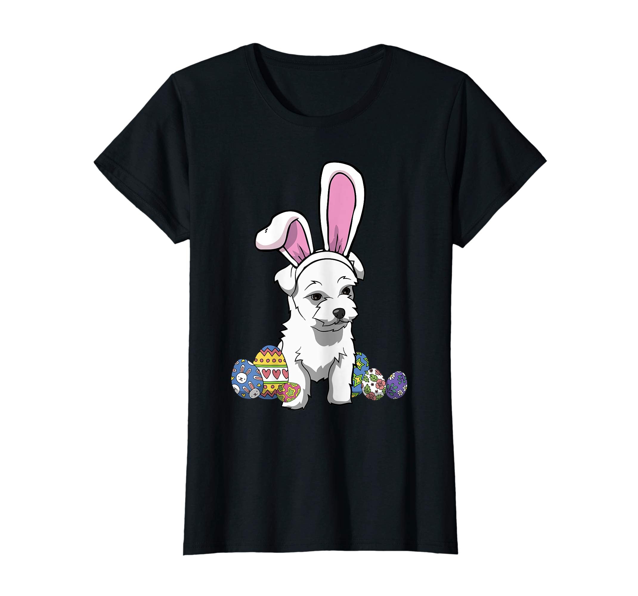 Havanese Dressed As Easter Bunny With Rabbit Ears T-Shirt
