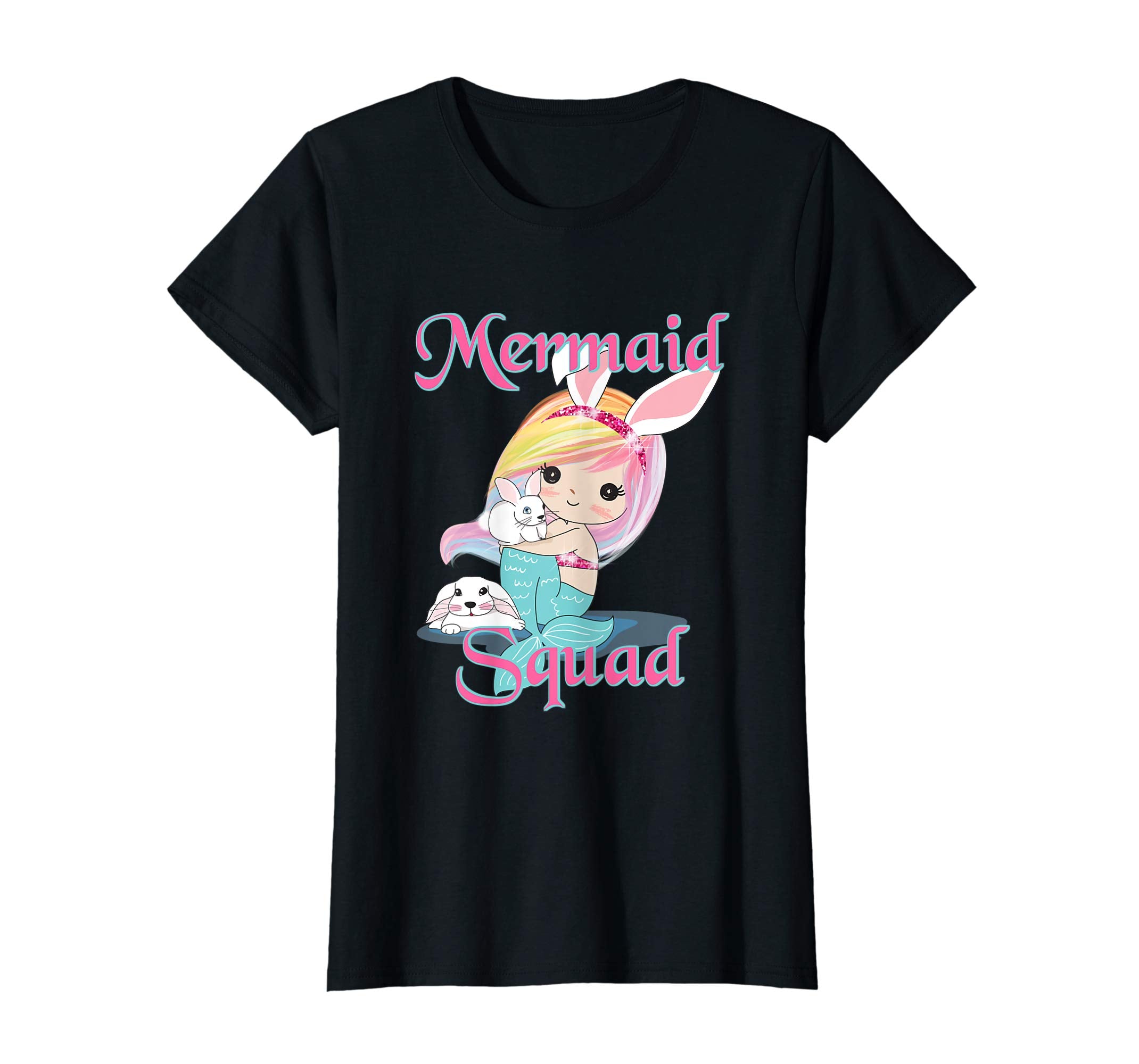 Mermaid Squad Easter Bunny Women Kids T-Shirt