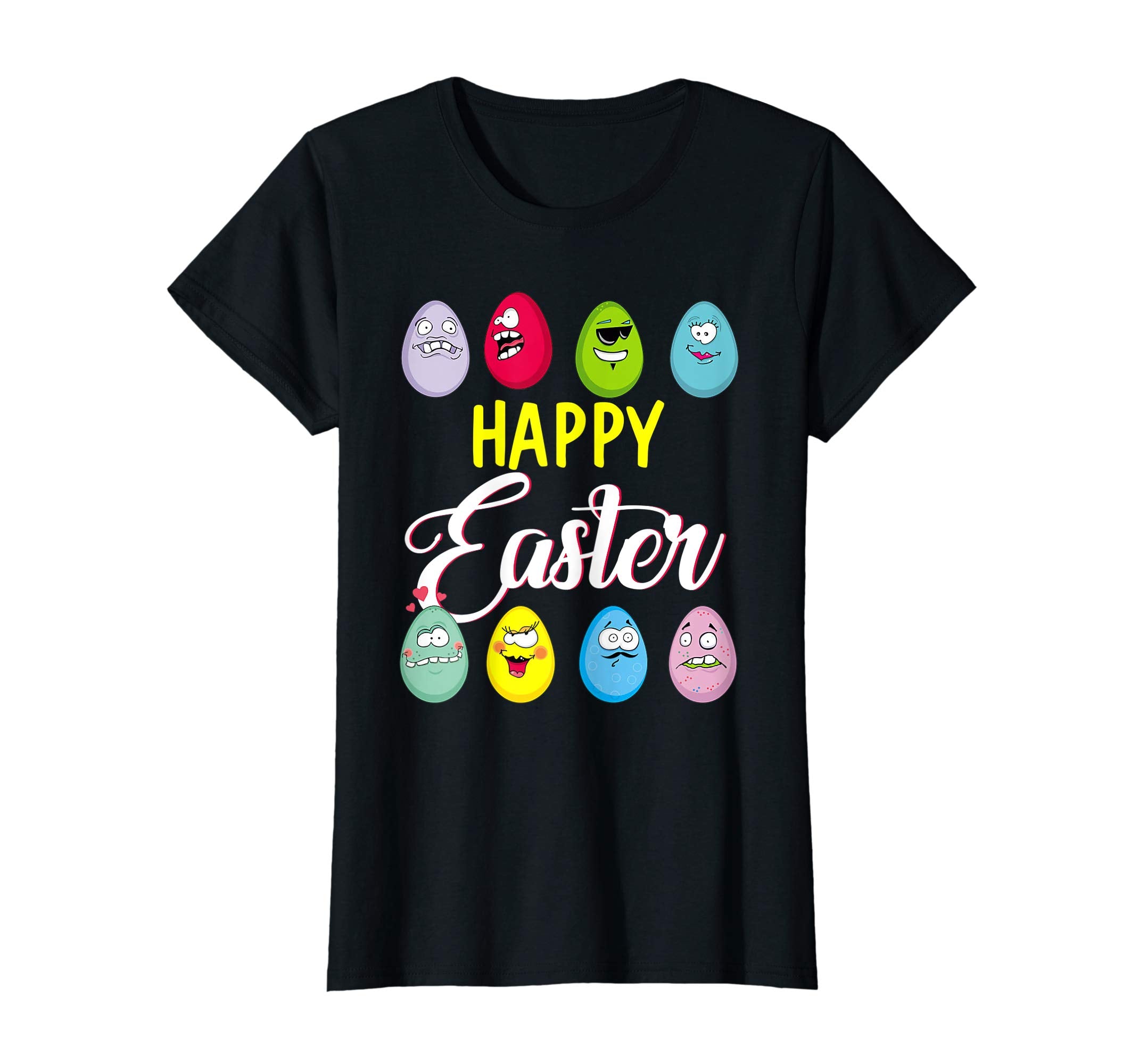 Happy Easter Bunny Tee shirt with Easter Eggs Tee