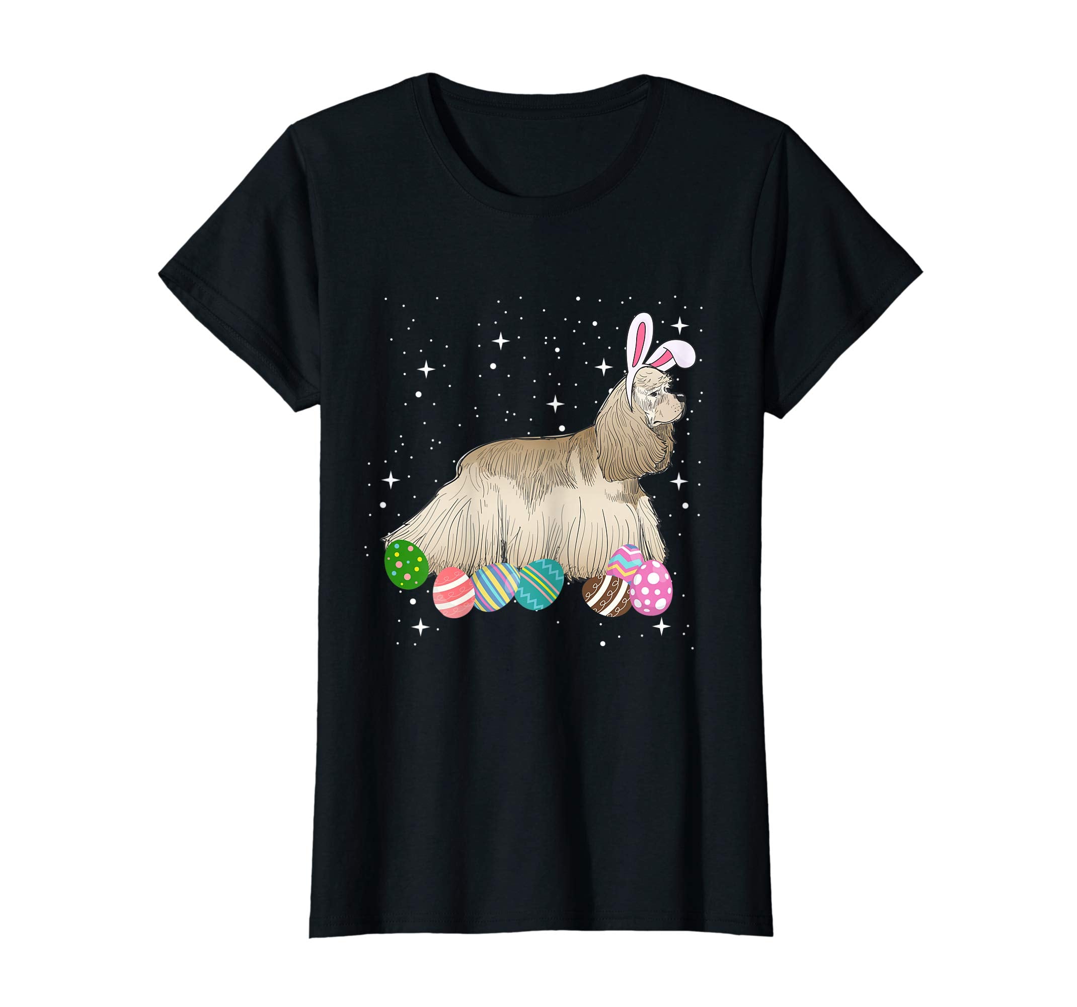 Spaniel Dressed As Easter Bunny With Rabbit Ears T-Shirt