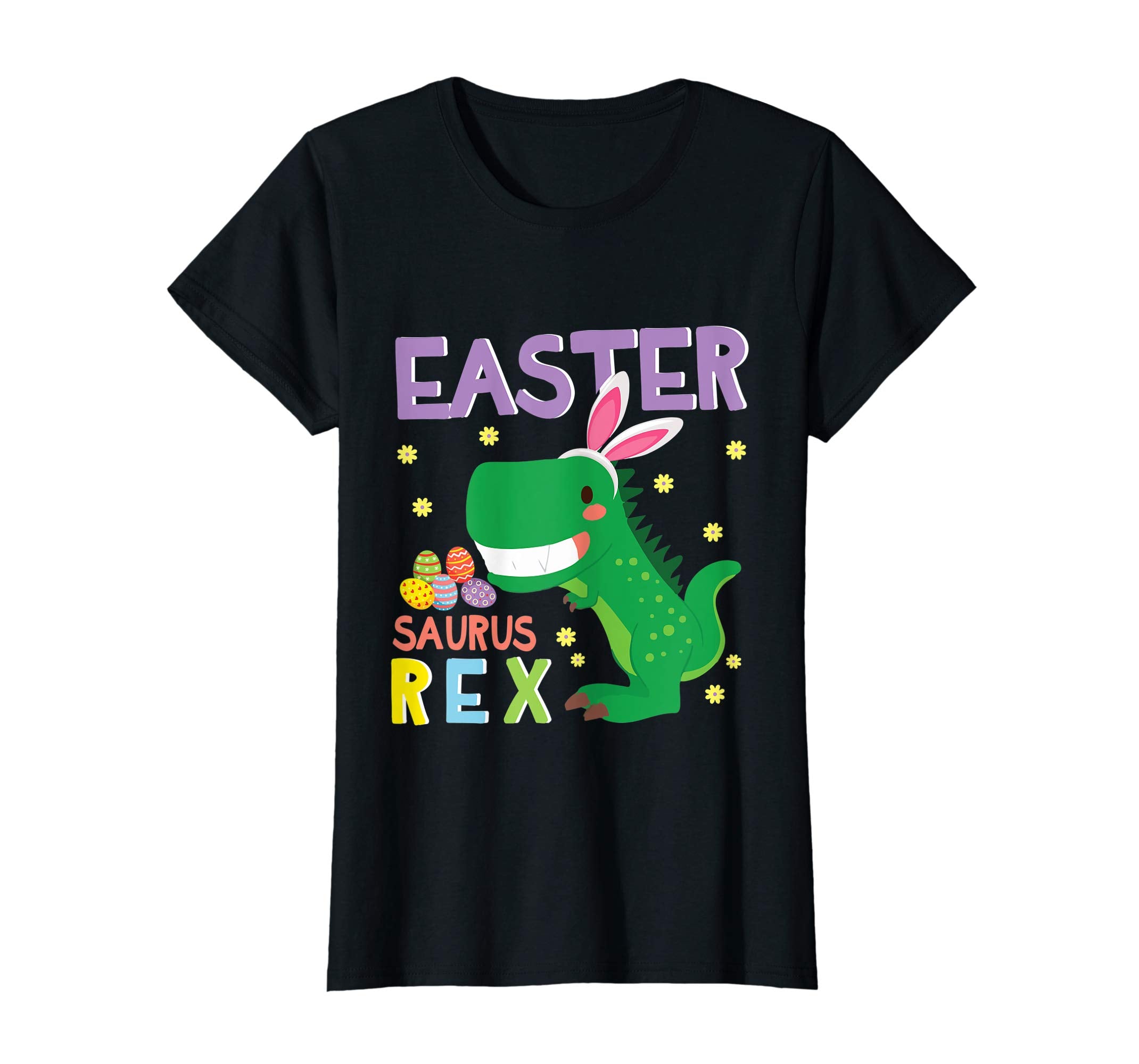 Dinosaur Bunny &amp; Easter Eggs Happy Shirt Easter Saurus Rex