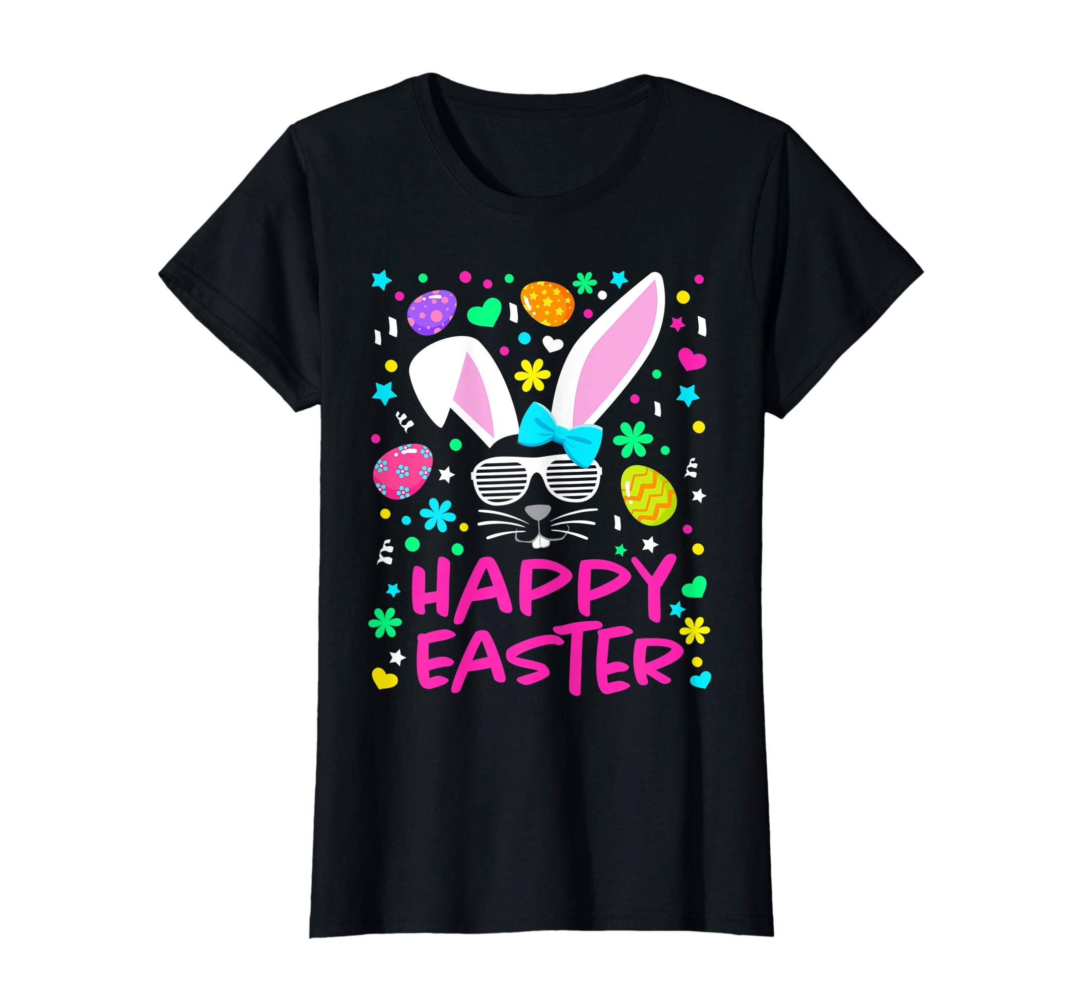 Cute Girls Happy Easter Shirt Easter Bunny Novelty Tee Gift