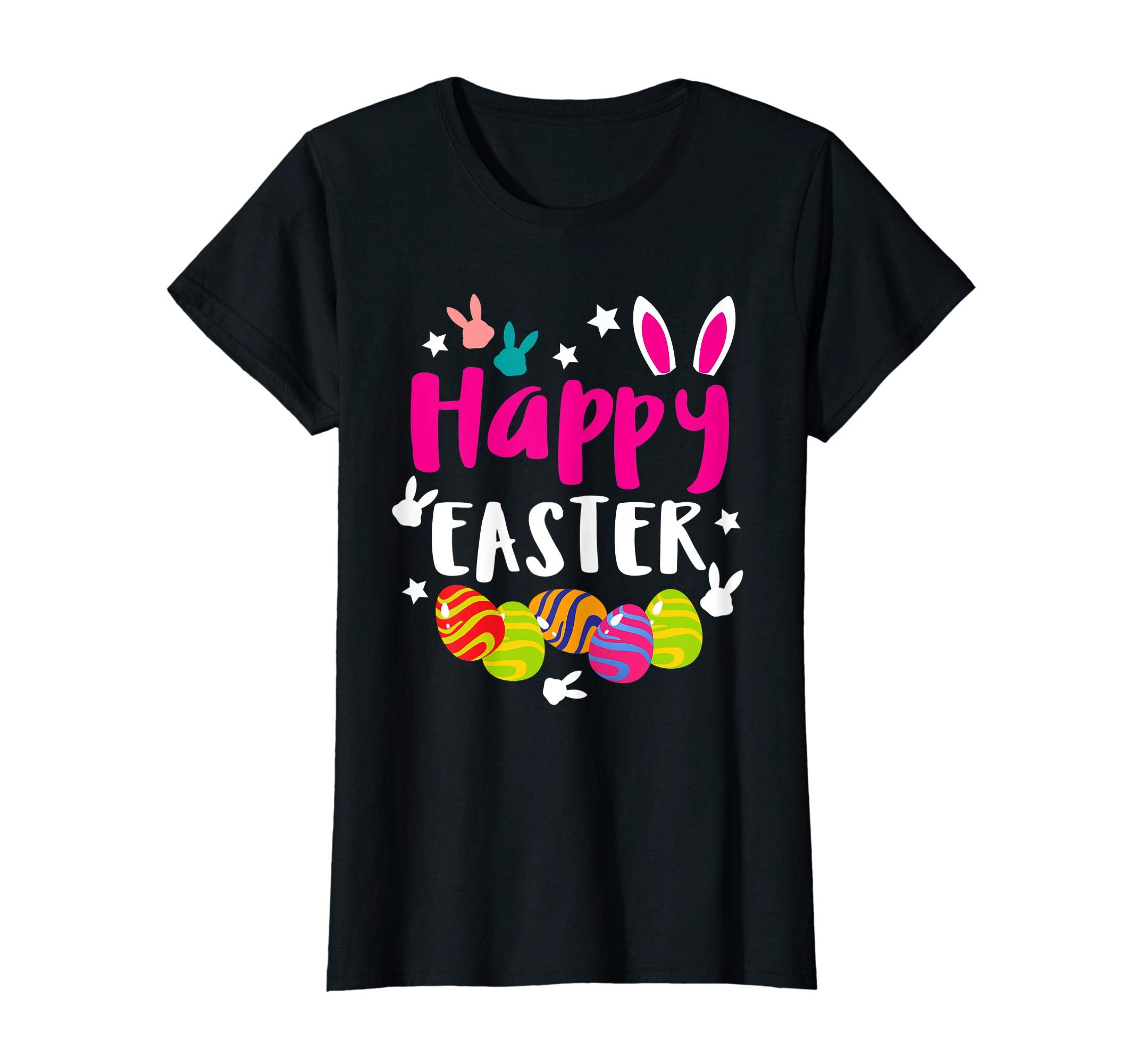 Happy Easter T shirt with Easter Bunny Eggs Tee Gift Kids