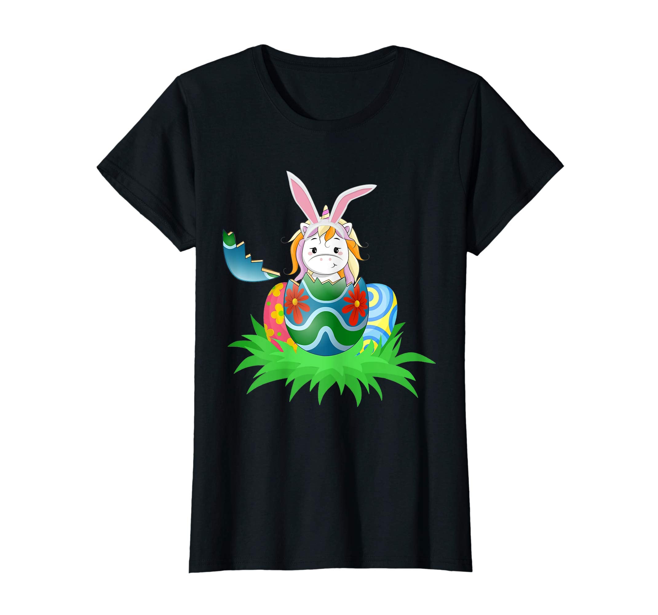 Easter Unicorn Tshirt Girl Easter Egg Hunt Bunny Ears