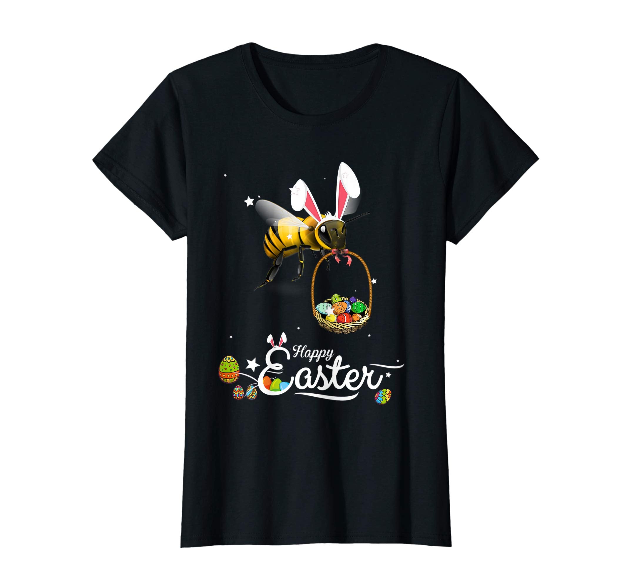 Cute Easter Bee with Bunny Ears and Eggs T Shirt