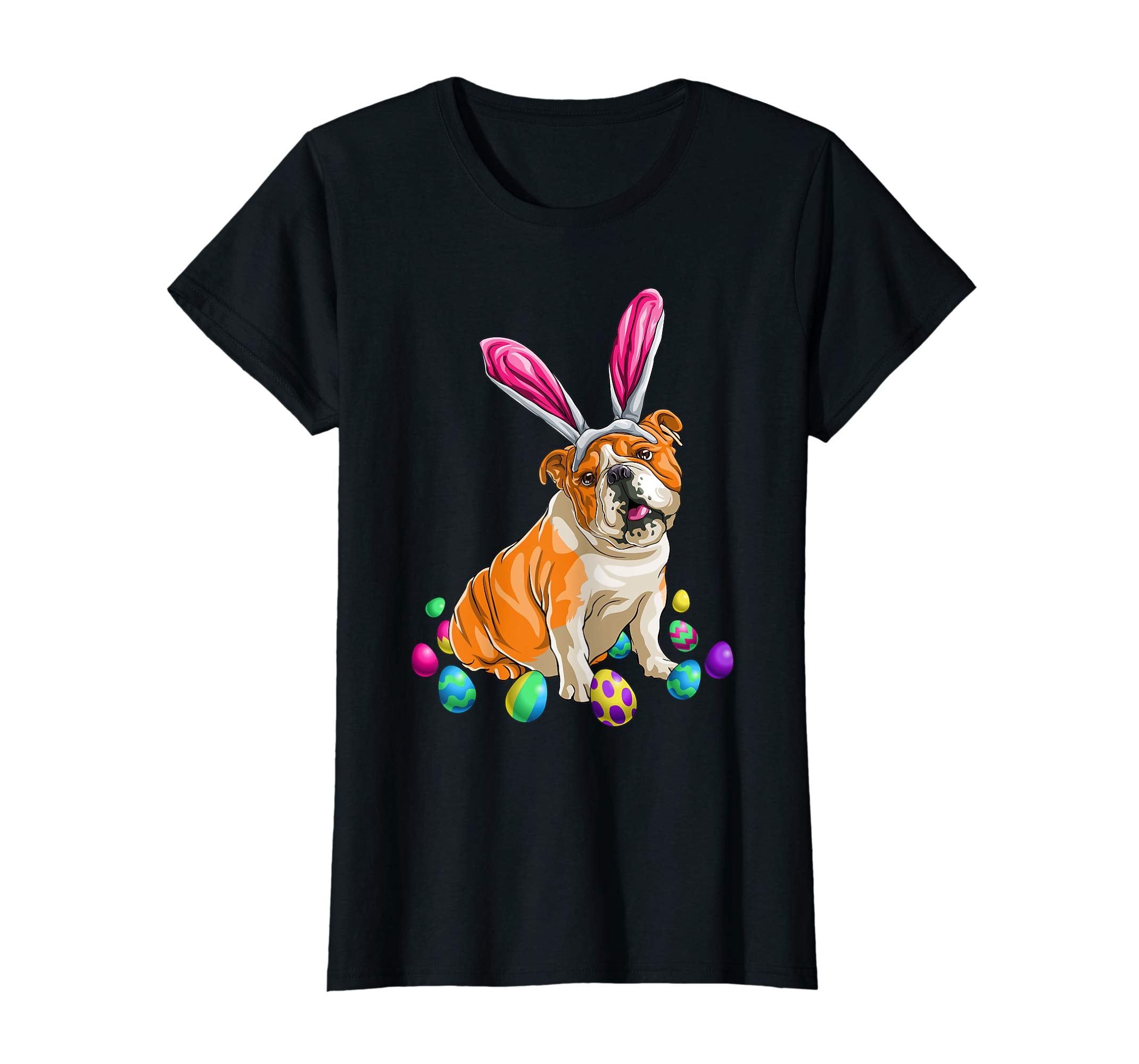 Easter Bulldog T Shirt Men Women Kids Bunny Basket Eggs Gift