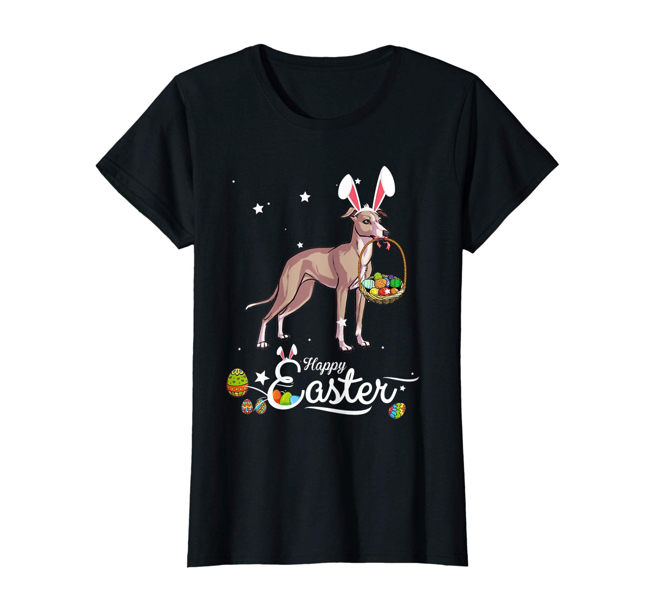 Italian Greyhound Dog With Bunny Hat Easter Costume T Shirt