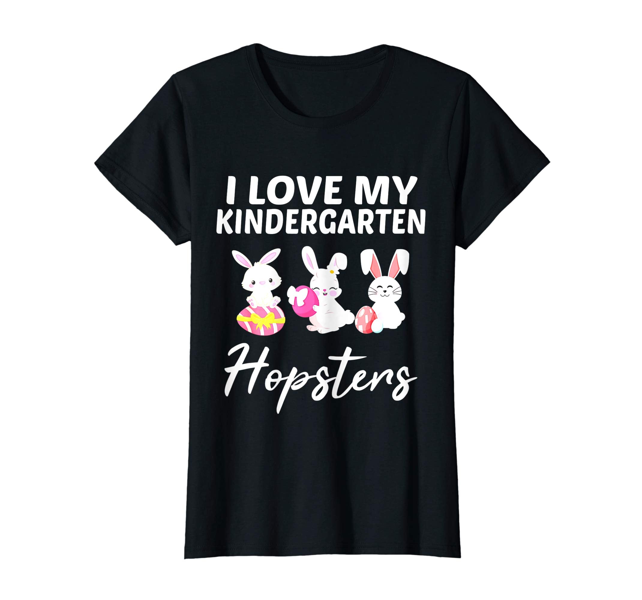 I Love My Kindergarten Hopsters Easter Teacher Shirt