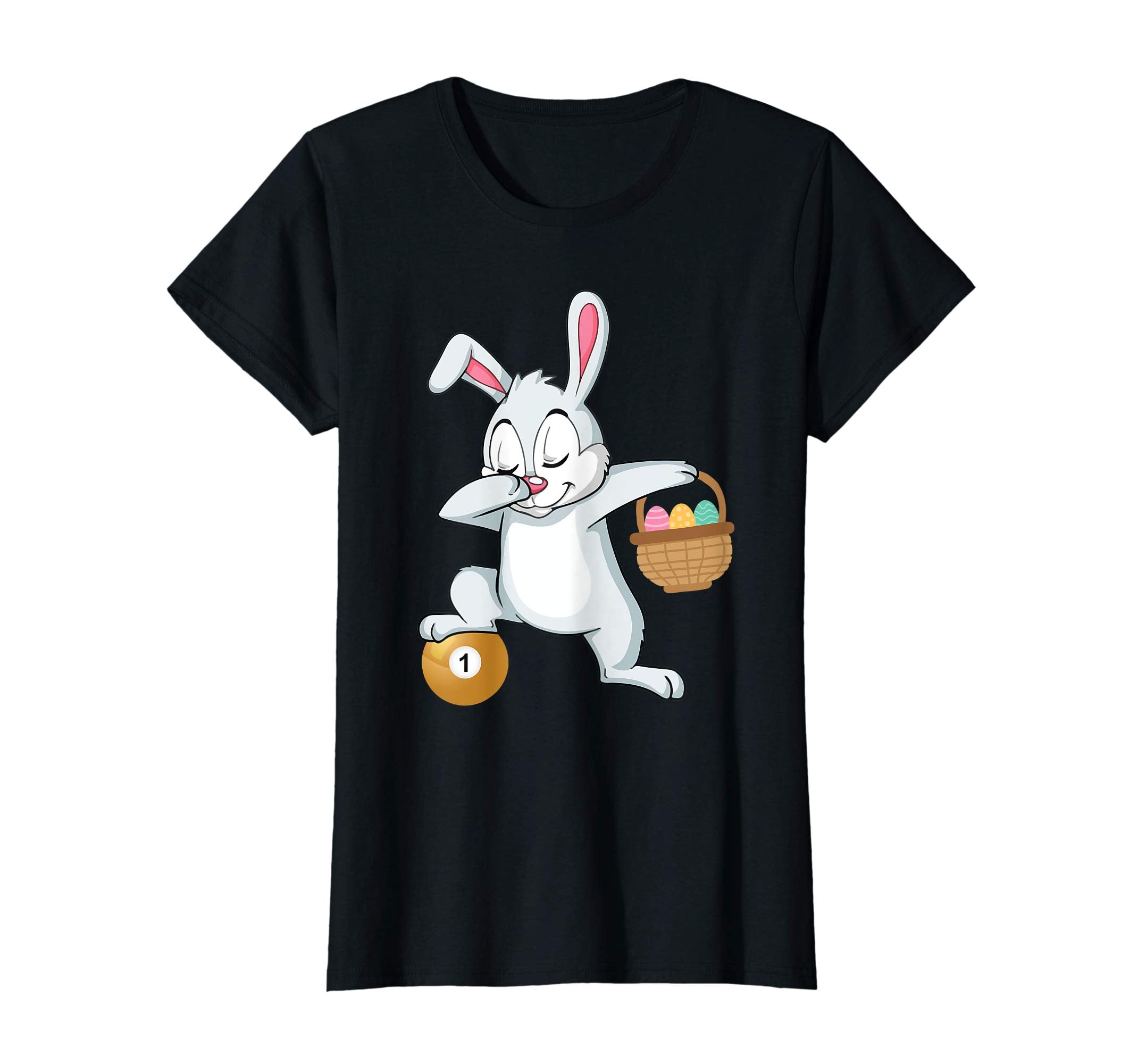 Bunny Rabbit With Easter Eggs Dabbing Playing Pool Shirt