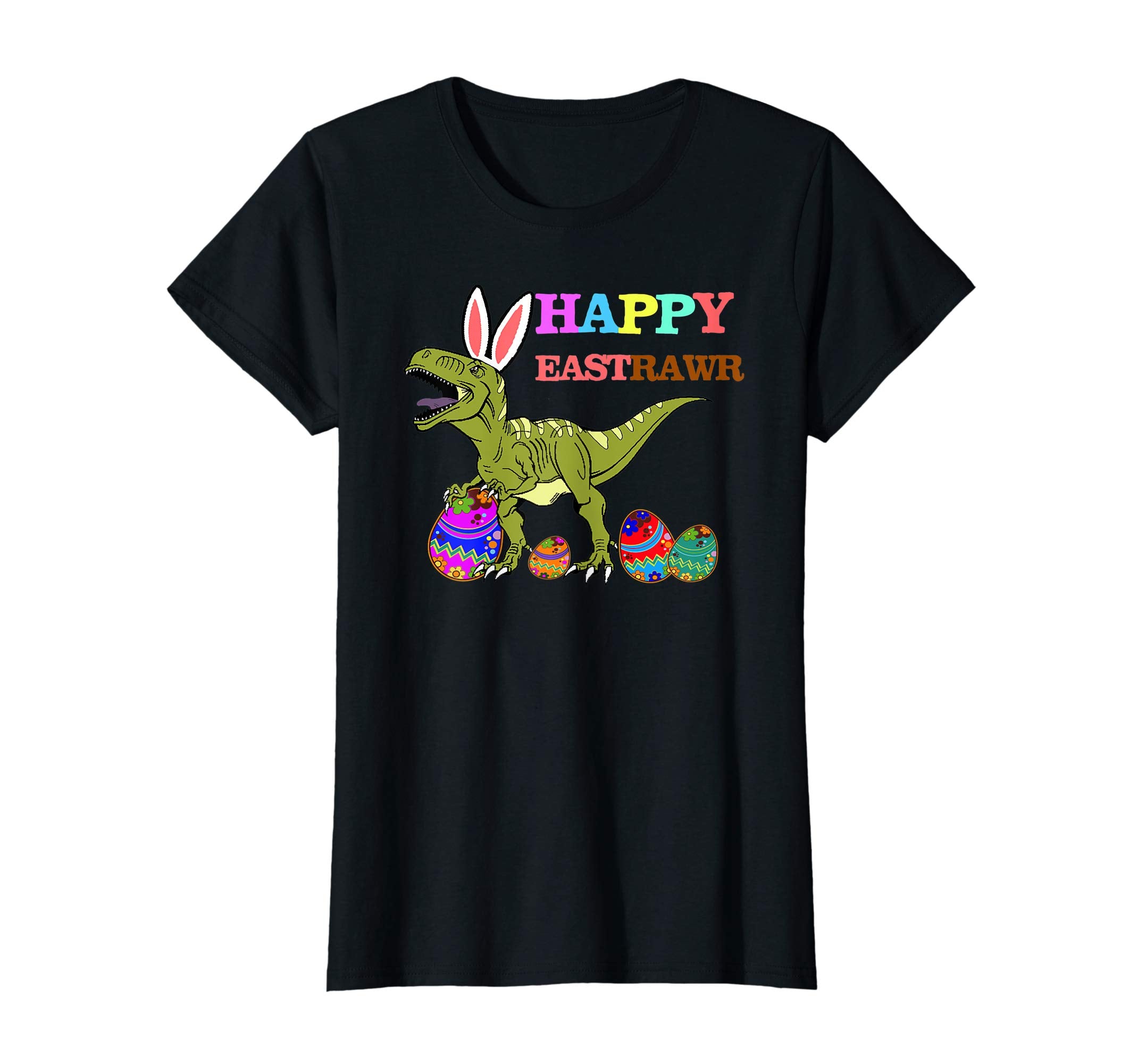 T Rex Dinosaur Easter Bunny Egg Hunter Shirt Kids