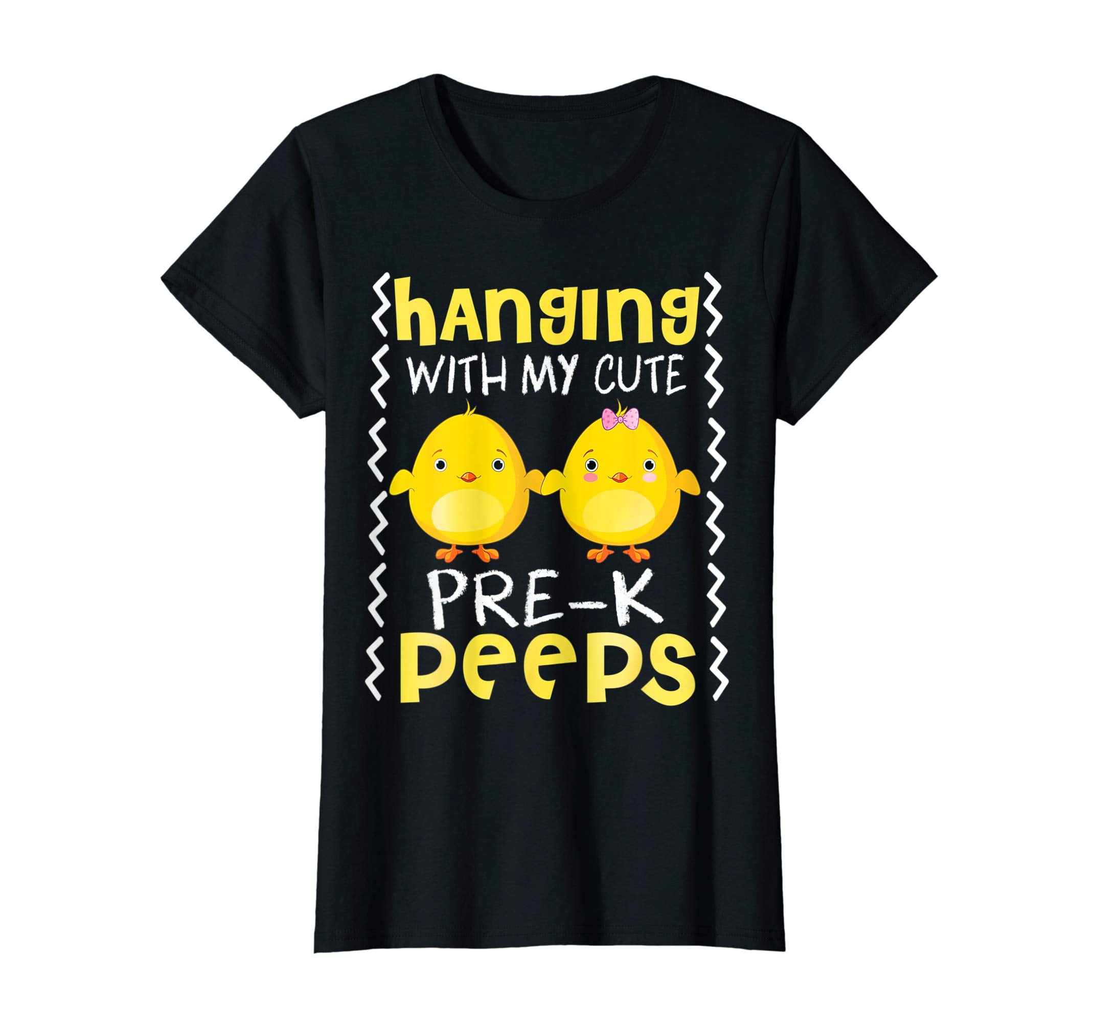 Hanging With My Cute Prek Peeps Teacher Easter Day Shirt