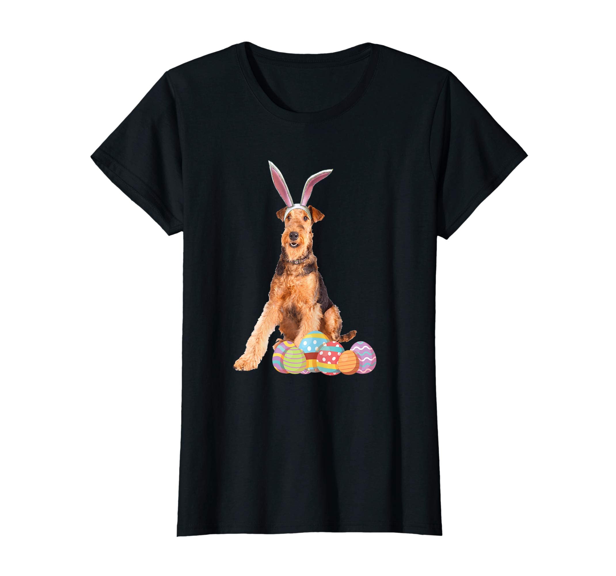 Easter Shirt Airedale Terrier Funny Bunny Ears &amp; Eggs Gift