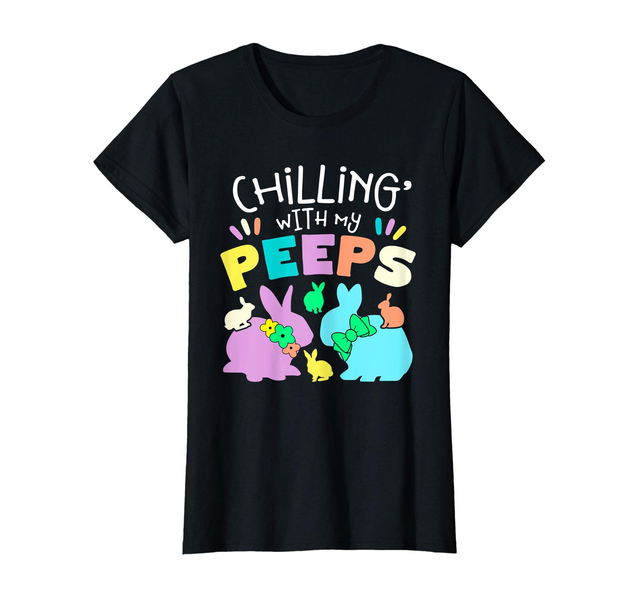 Chillin With My Peeps Happy Easter Kids Boys Girls T Shirt