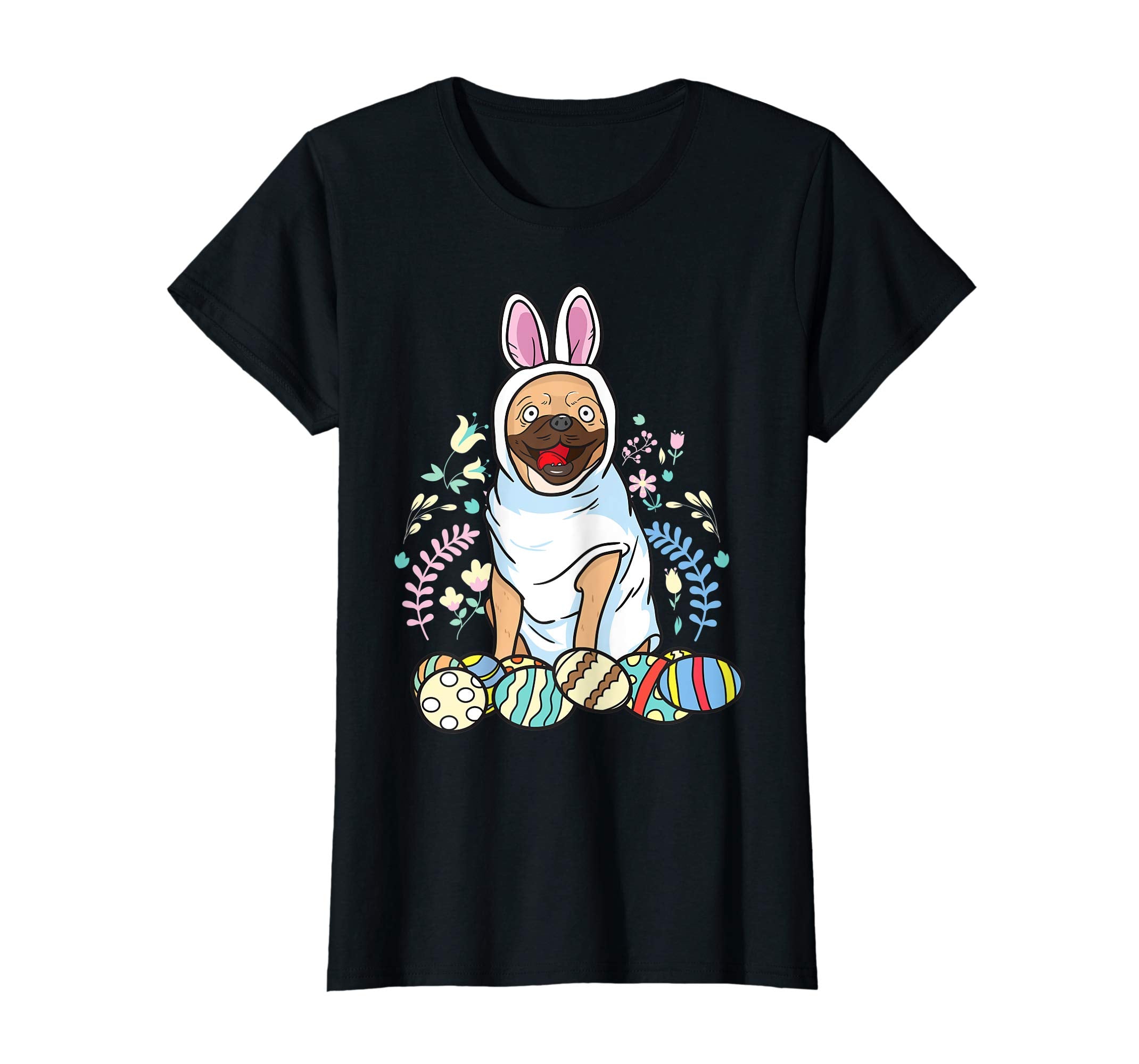 Bunny Easter Shirt Pug Shirt Cool Dog T-Shirt