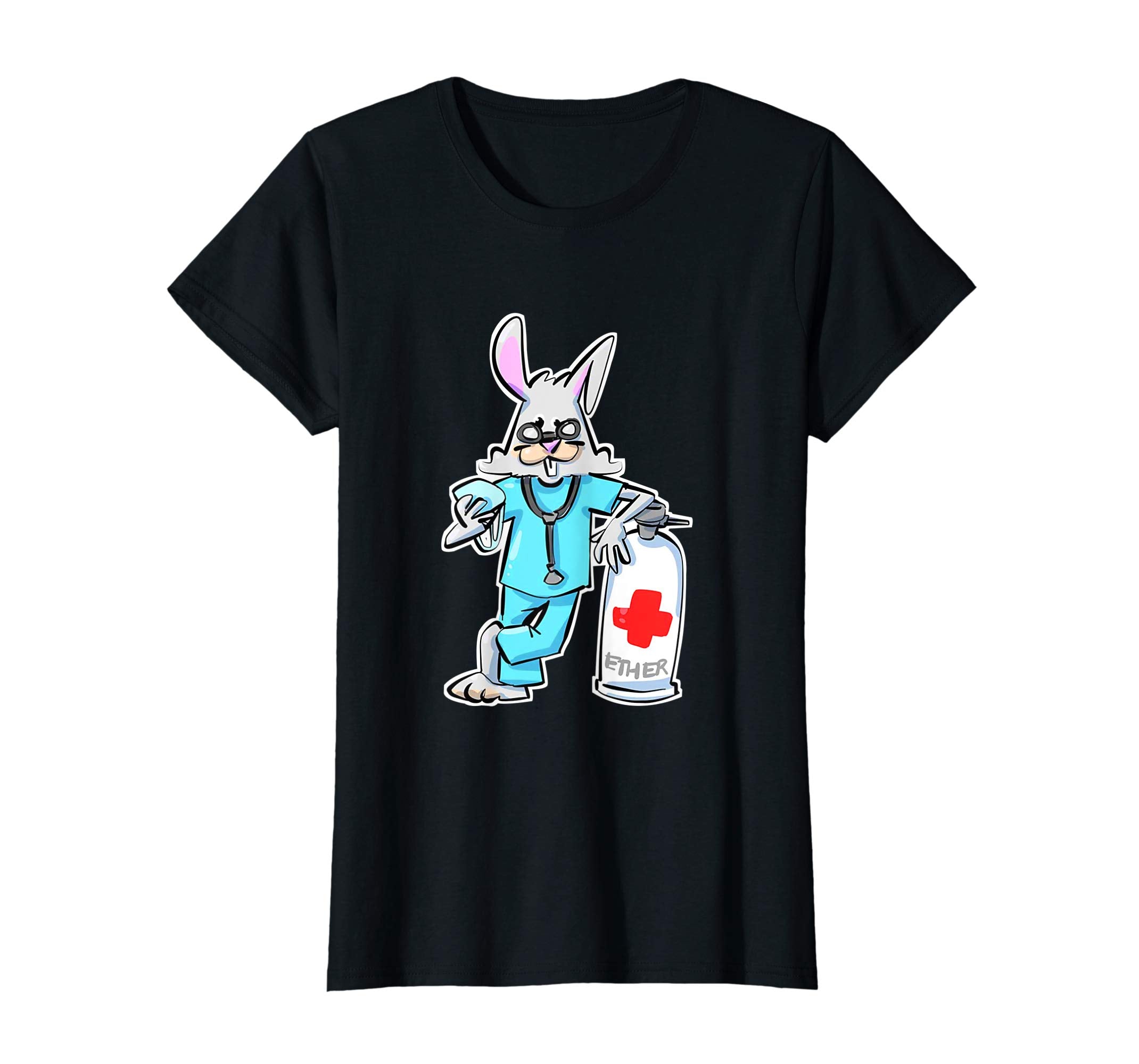 Anesthesia Ether Bunny Funny Easter Medical T-shirt