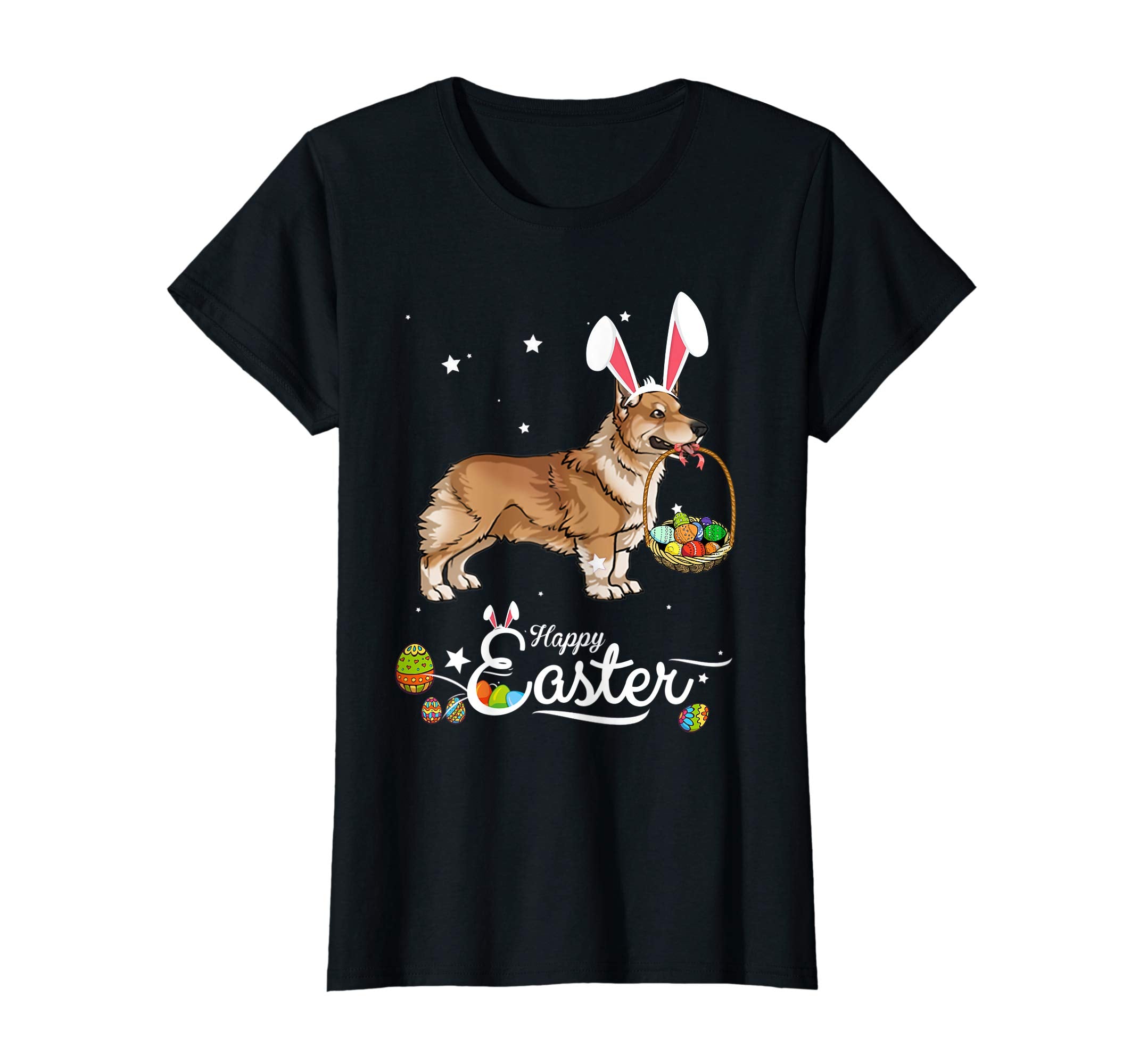 Pembroke Welsh Corgi Dog With Bunny Hat Easter Costume Shirt