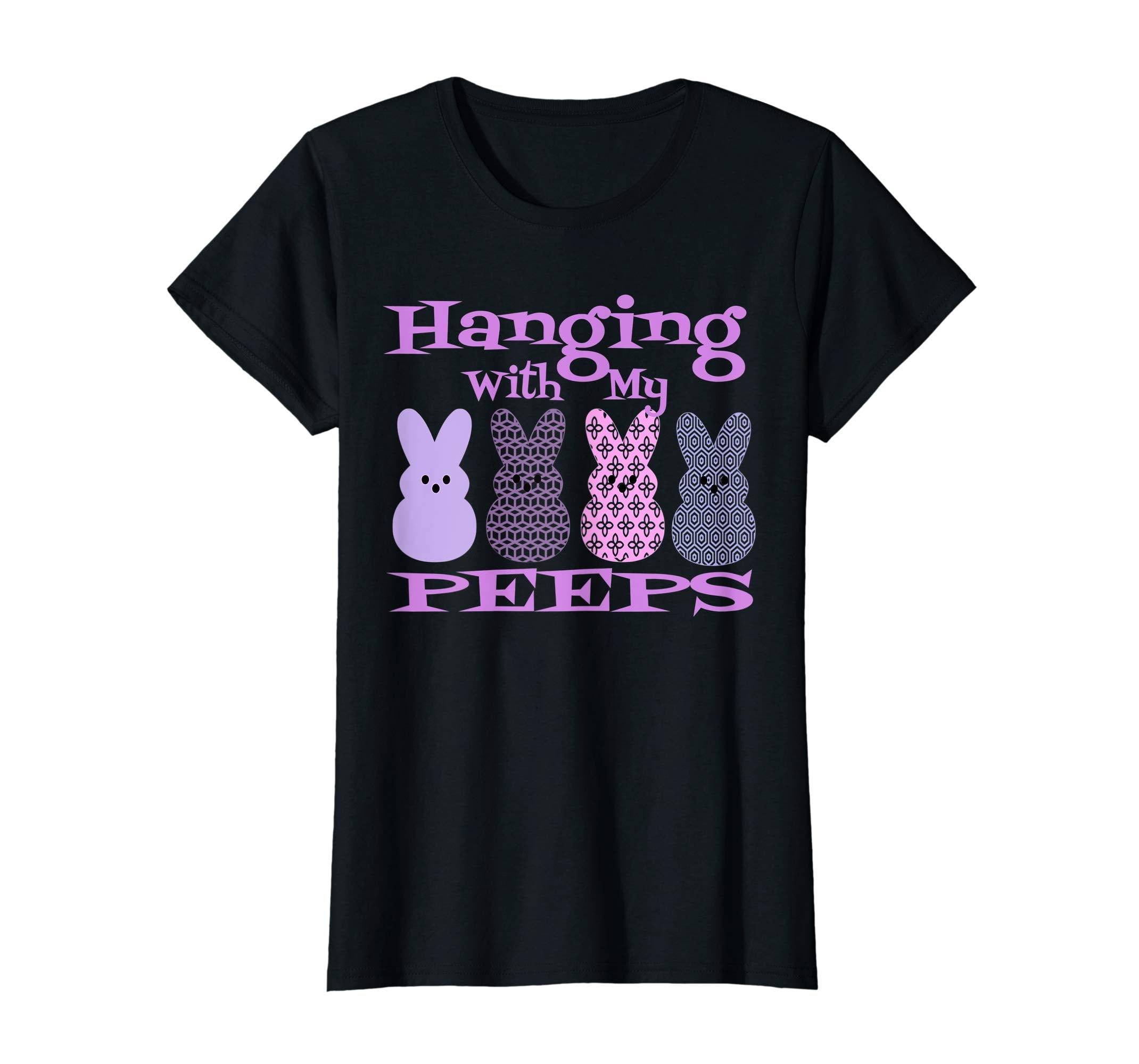 Hanging With my Peeps Funny Easter Gift Shirt Bunny Tshirt