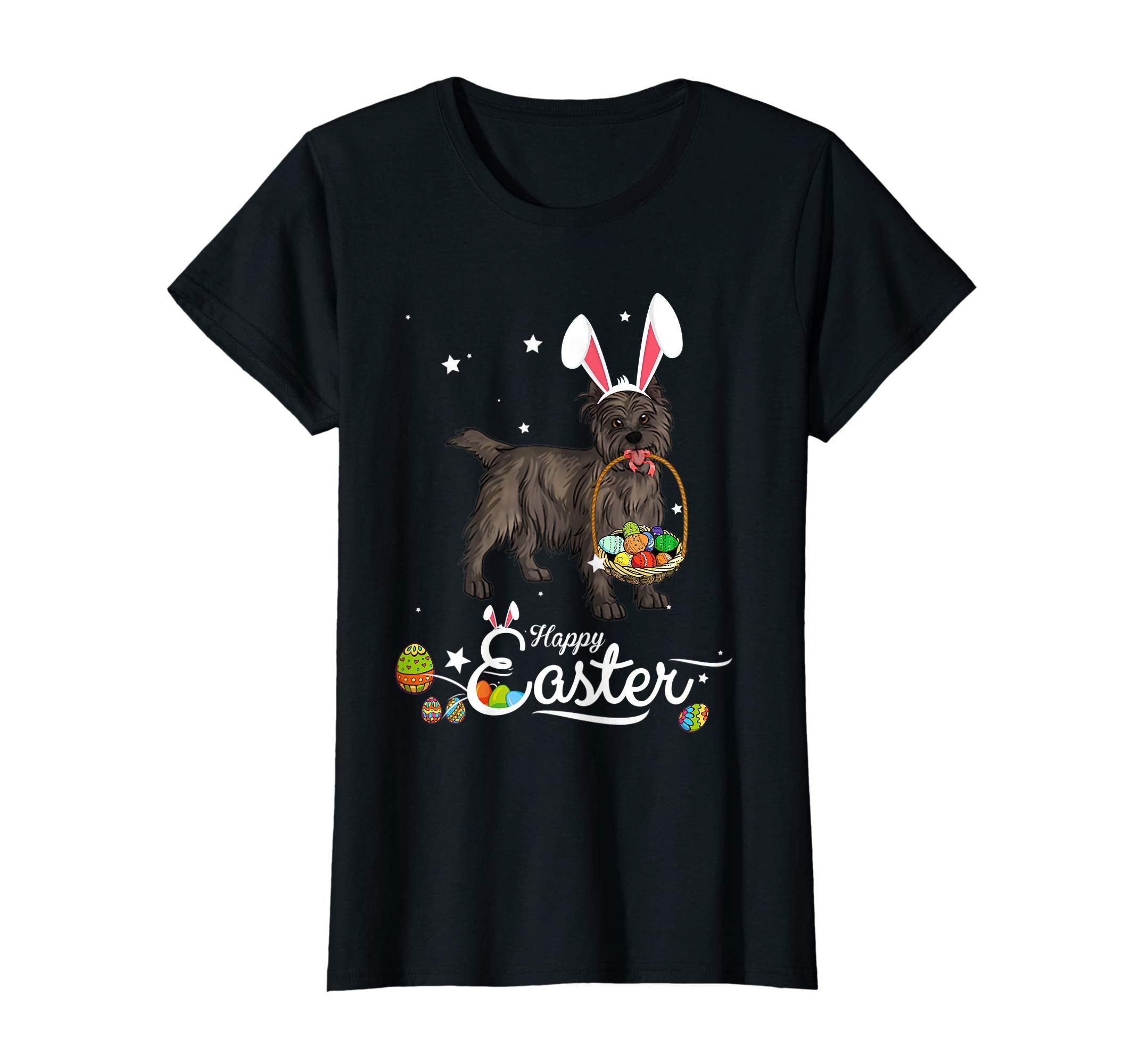 Cairn Terrier Dog With Bunny Hat Easter Costume T Shirt