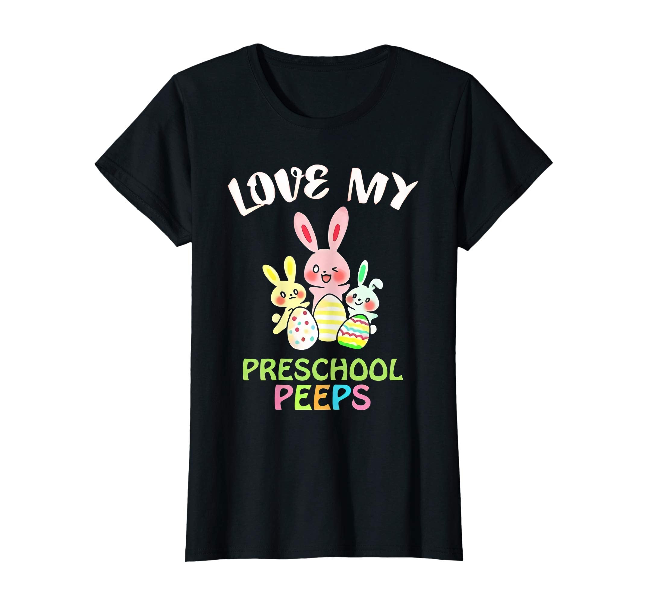 I Love My Preschool Peeps Bunnies Easter Teacher Shirt