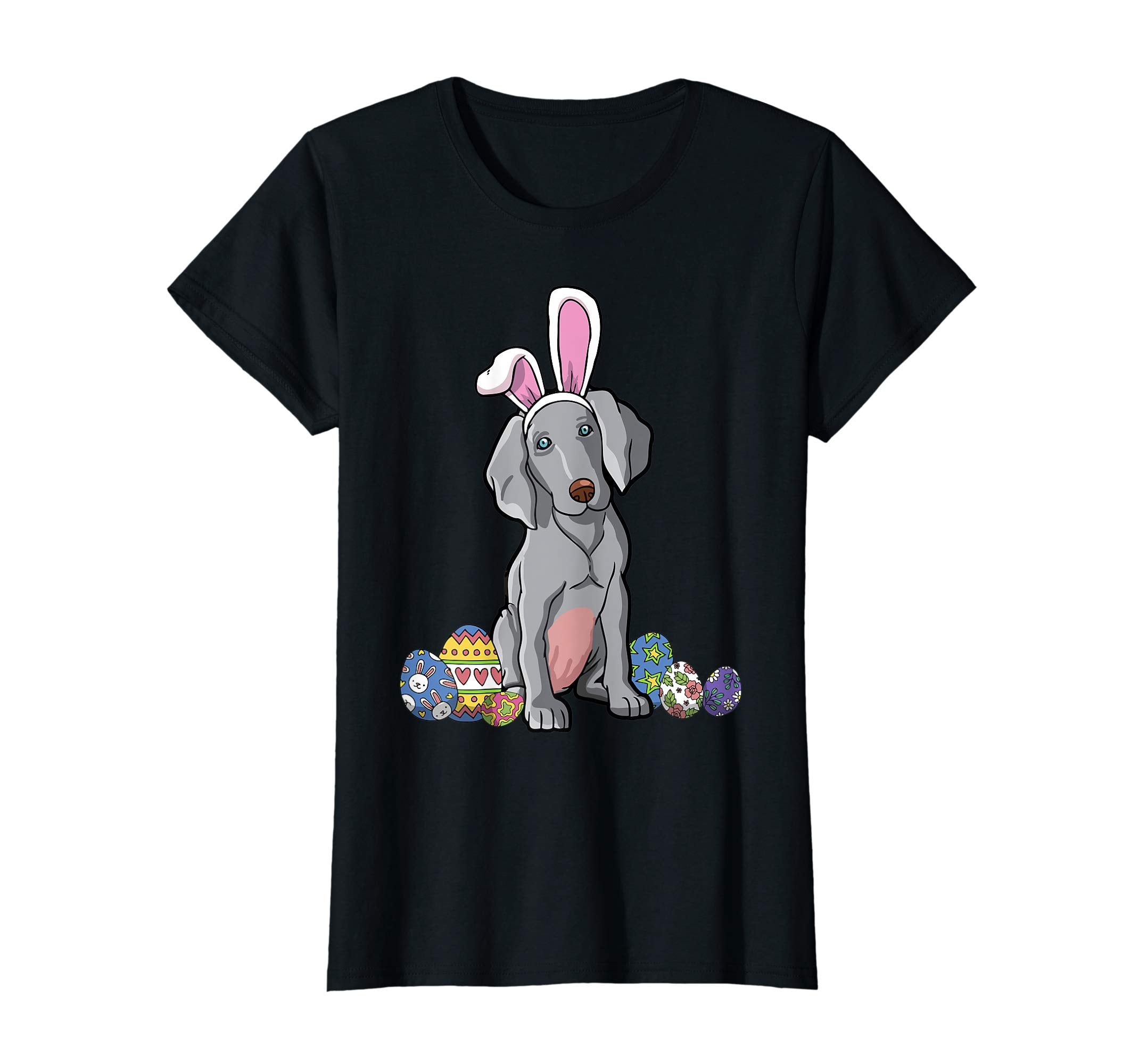 Weimaraner Dab Dabbing With Easter Bunny Rabbit Ears T-Shirt