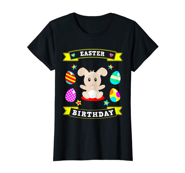 Happy Birthday Easter Bunny Egg Decorating Kids Tshirt