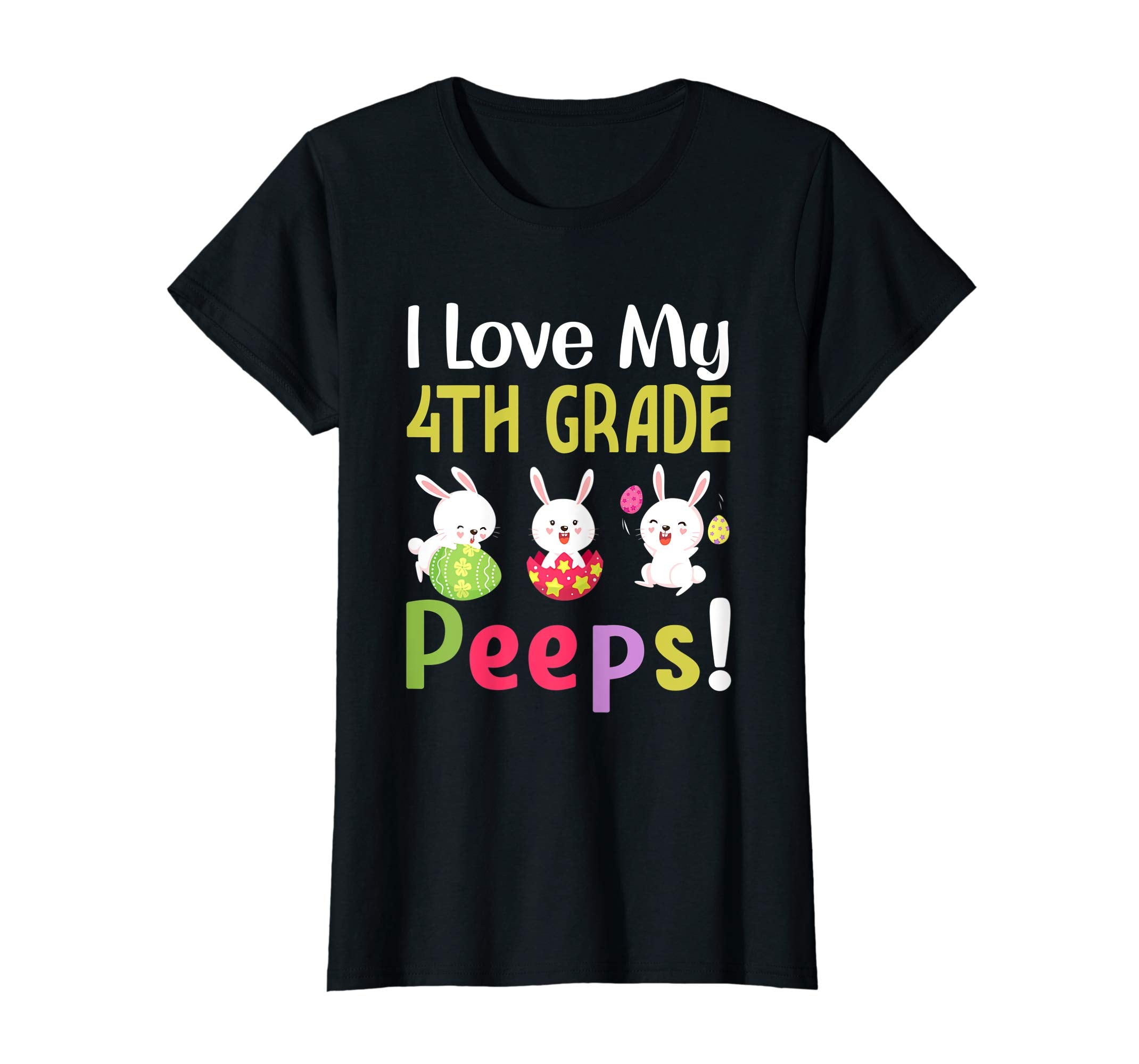 I Love My 4Th Grade Peeps Happy Easter Teacher Tshirt