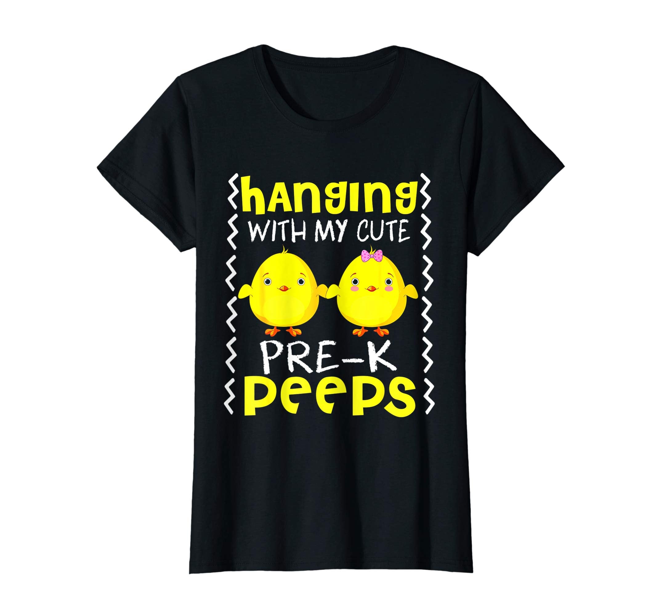 Hanging With My Cute Pre-k Peeps Teacher Easter Day Shirt