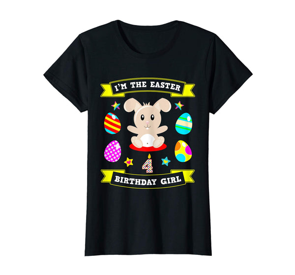 4 Year Old Easter Bunny 4th Birthday Girl 2019 TShirt