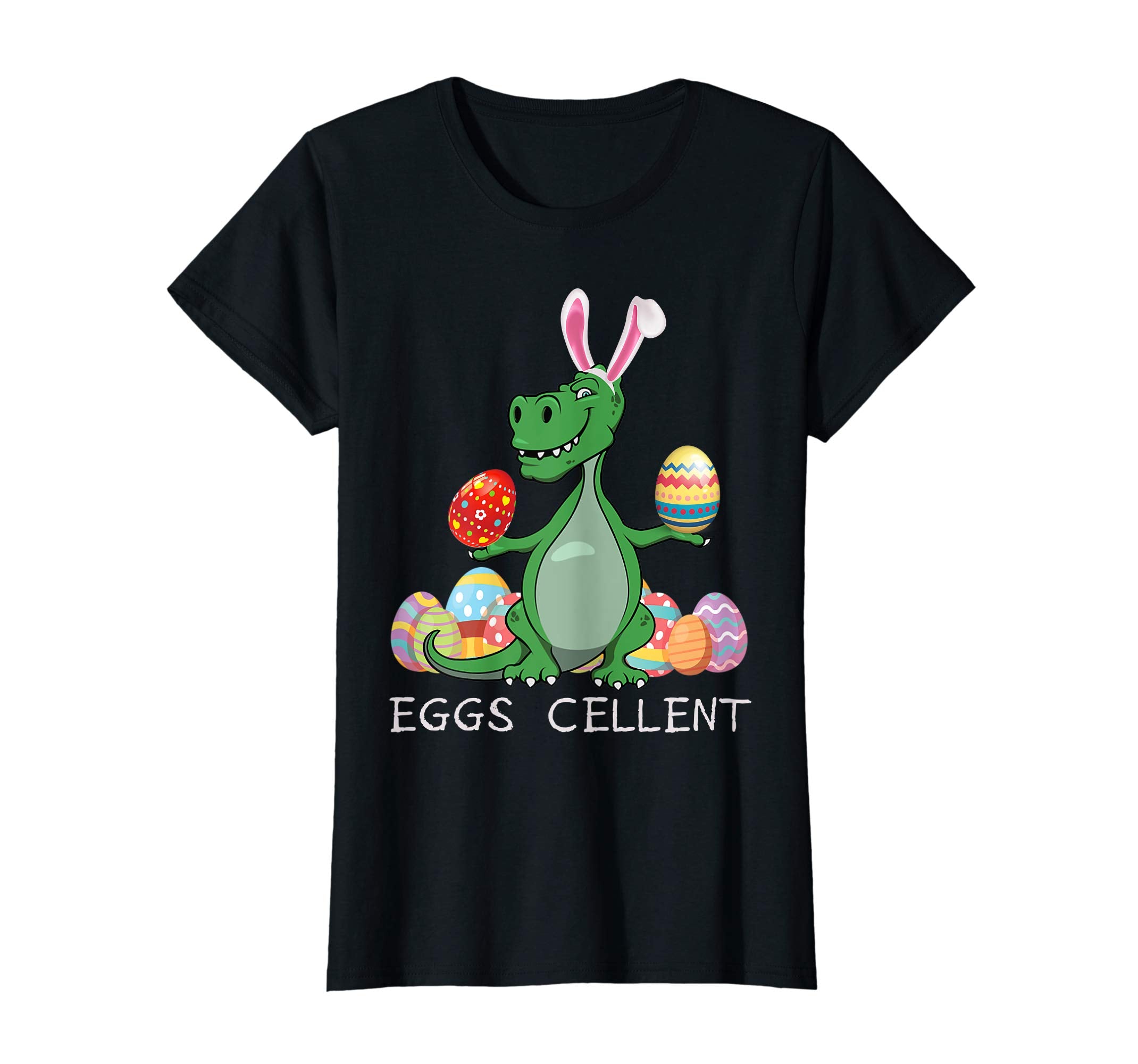 Funny Dinosaur T-rex Bunny with Eggs Easter T shirt