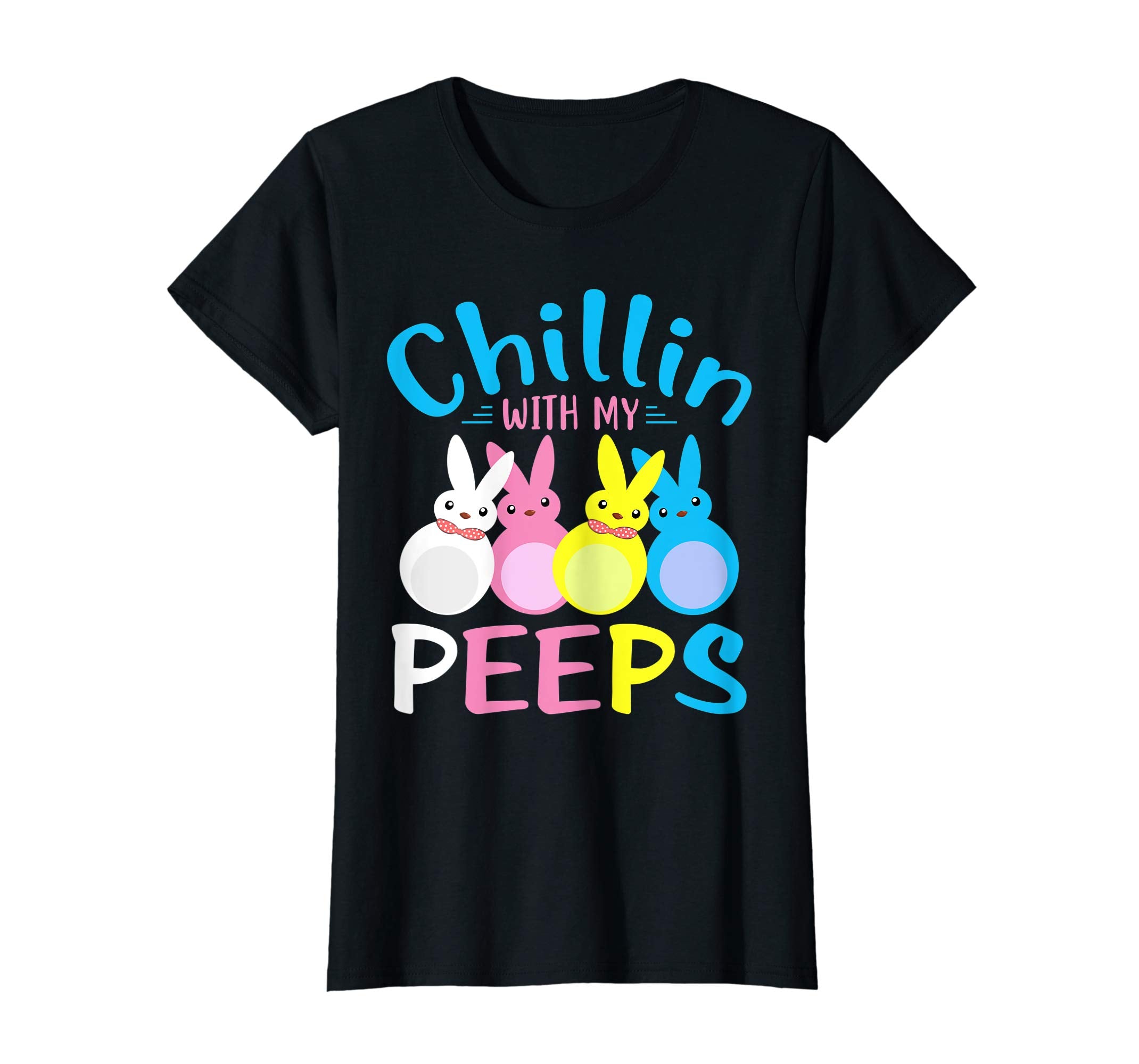 Funny Chillin With My Peeps Easter Kids Boys Girls T-Shirt.