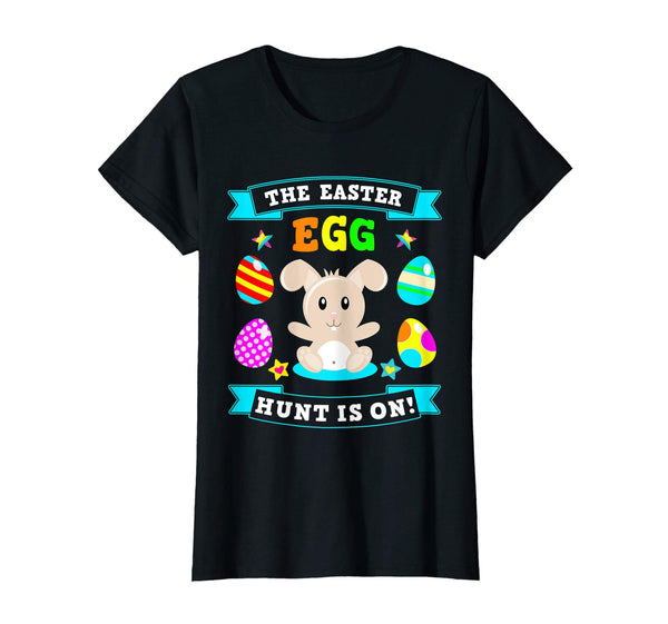 The Easter Egg Hunt Is On Bunny Tshirt for Toddlers