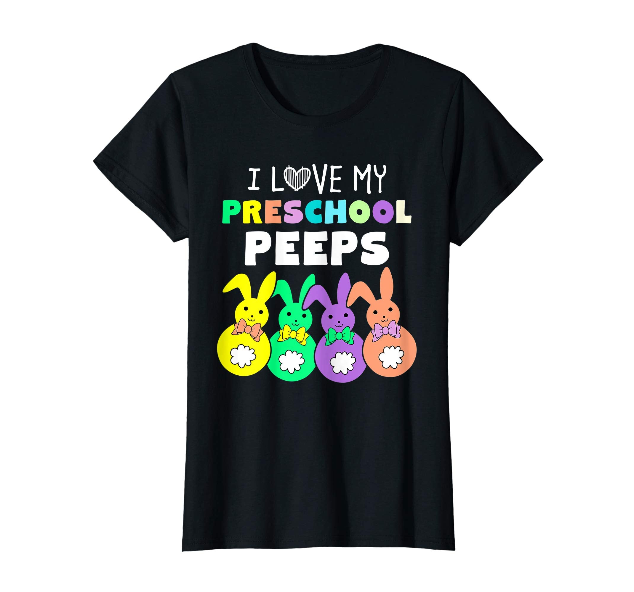 I Love My Preschool Peeps Happy Easter Bunnies Teacher Shirt