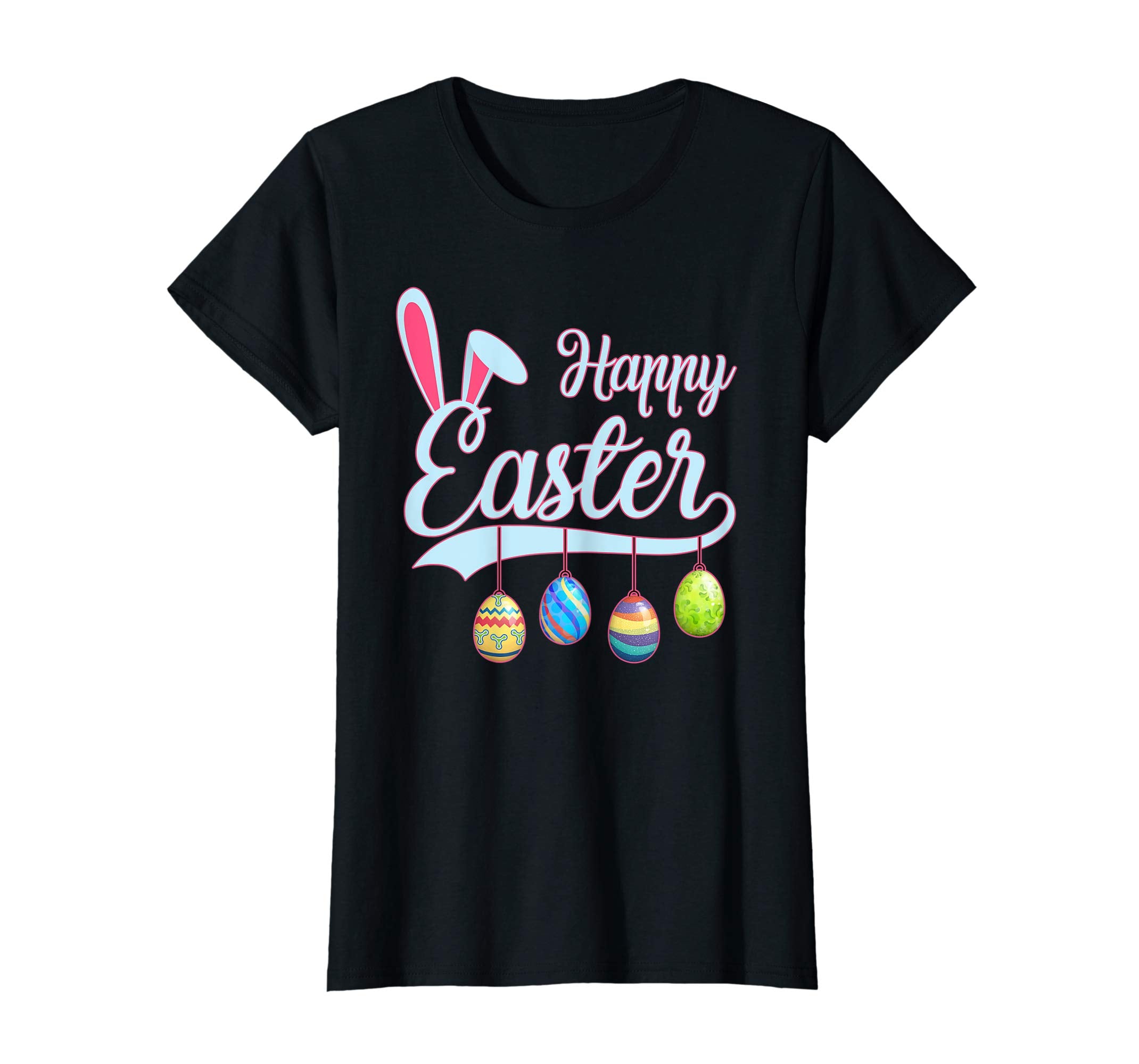 Happy Easter Bunny Tee shirt with Easter Eggs Tee