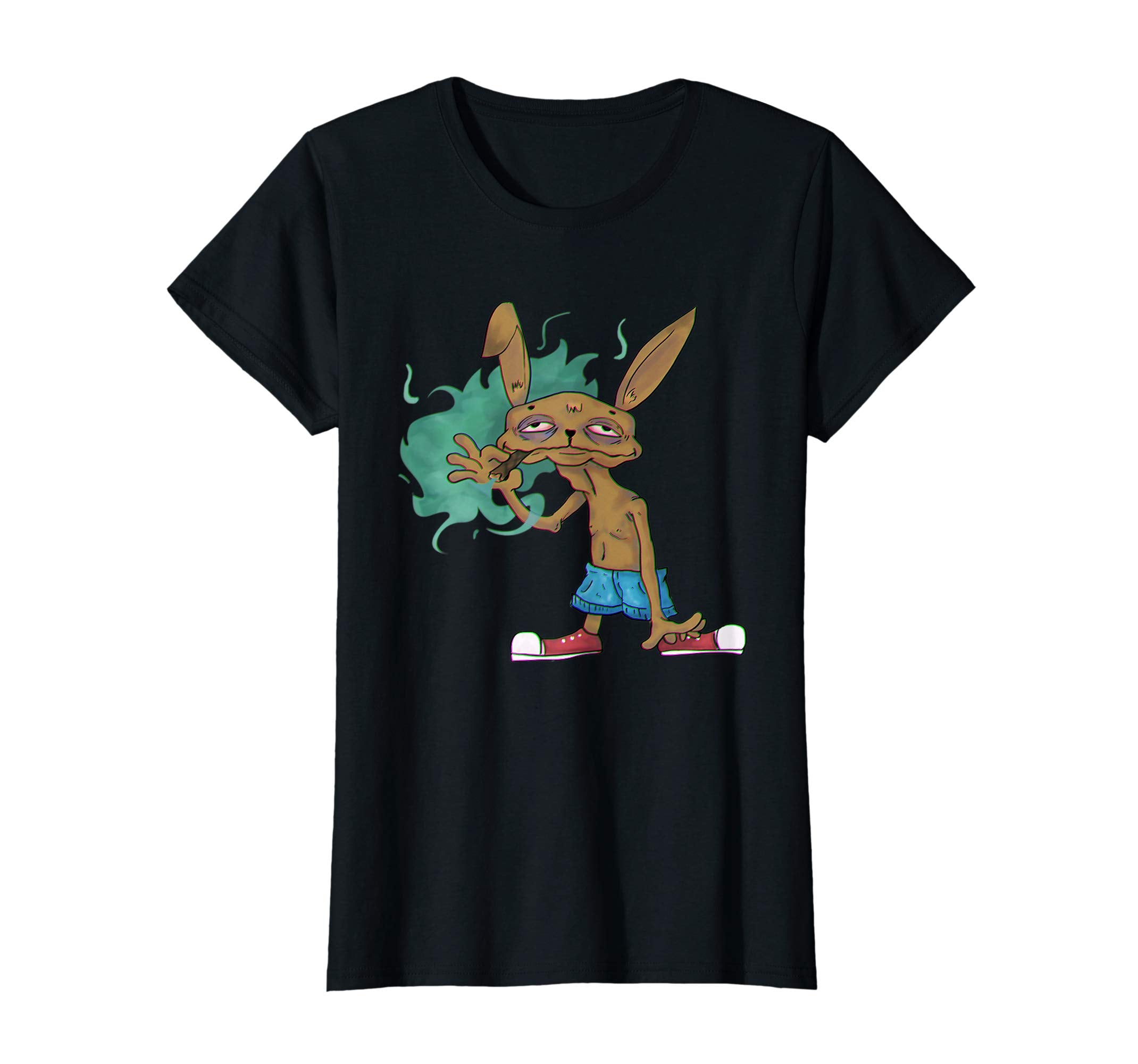 Weed Smoking Rabbit T-Shirt I Stoned Easter Bunny Marijuana