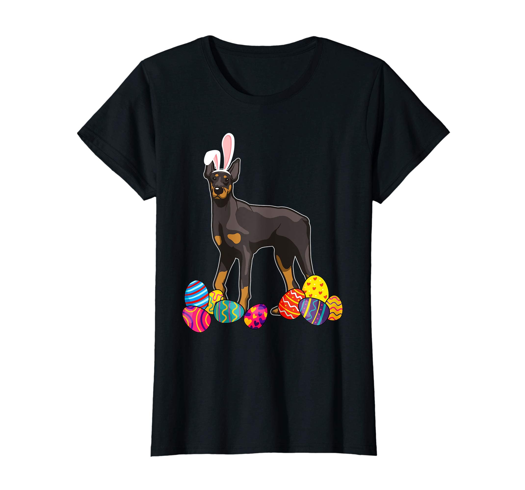 Doberman Bunny Ear With Egg Easter Easter Day Shirt