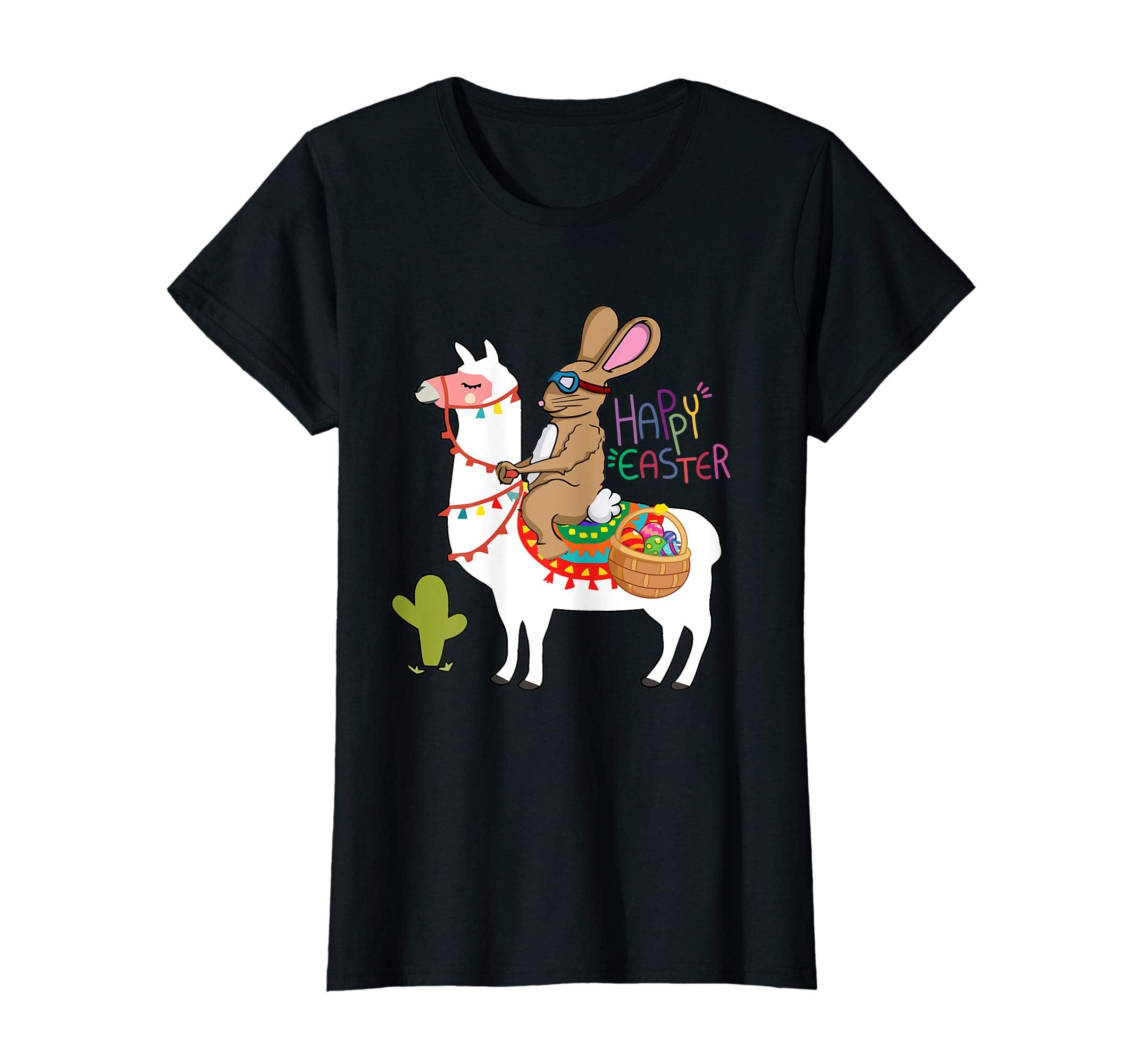 Happy Easter Shirt Bunny Ridding Llama Funny Easter