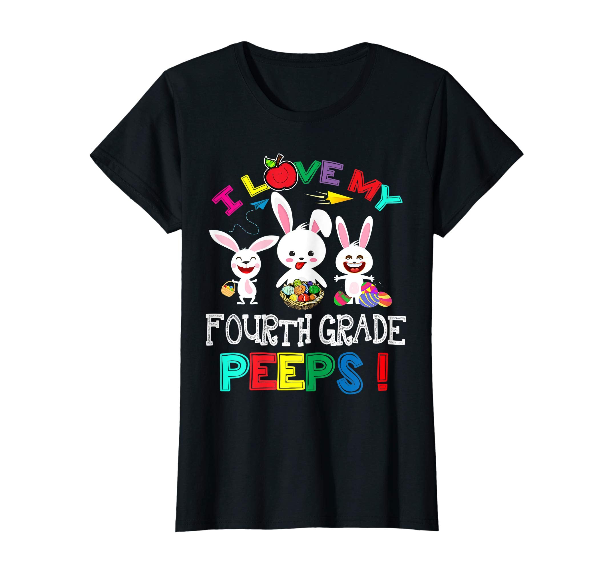 I Love My Fourth Grade Peeps Bunnies Easter Teacher T Shirt