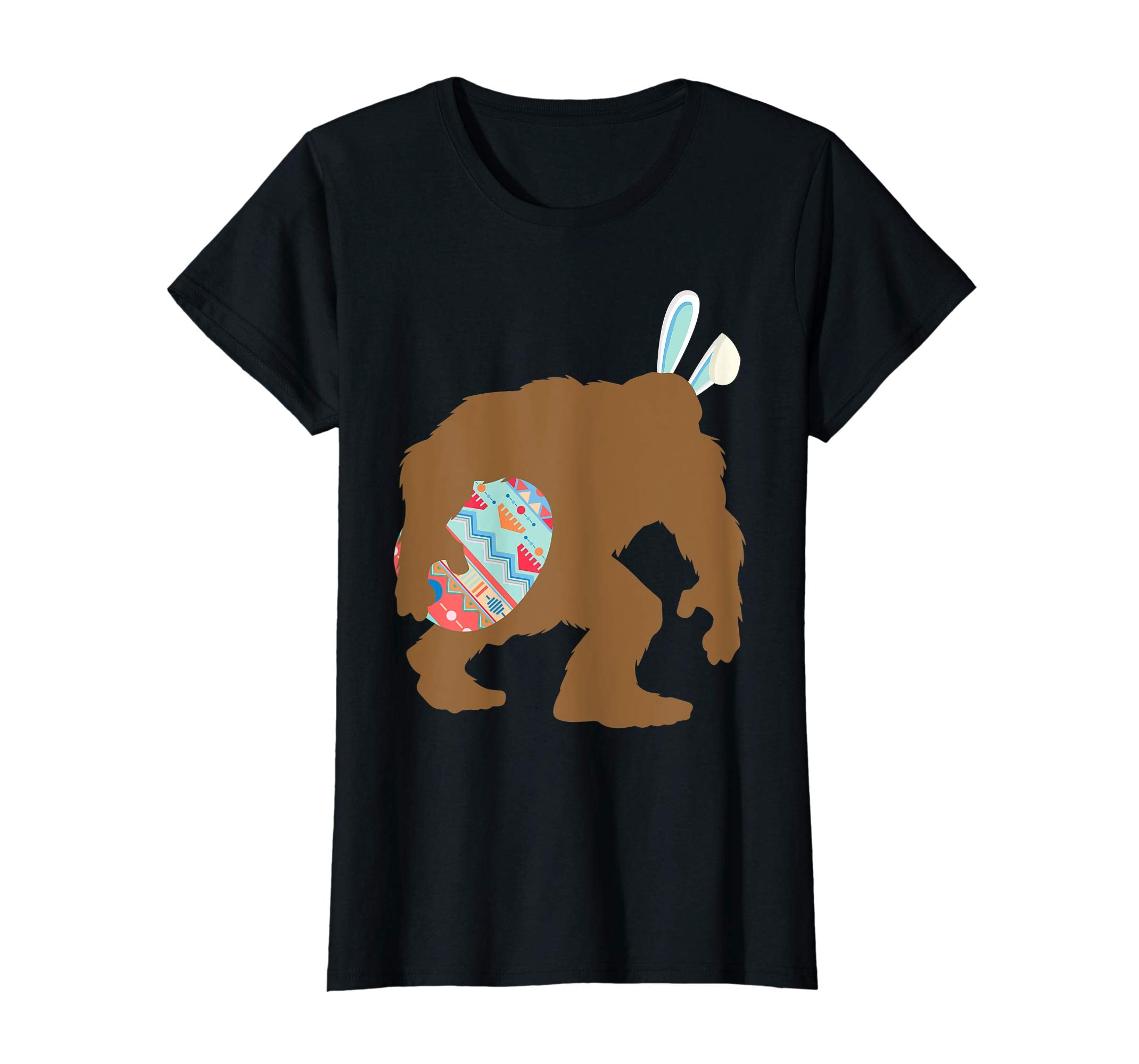 Bigfoot Dressed Easter Bunny Egg Hunting Easter Gift T-Shirt