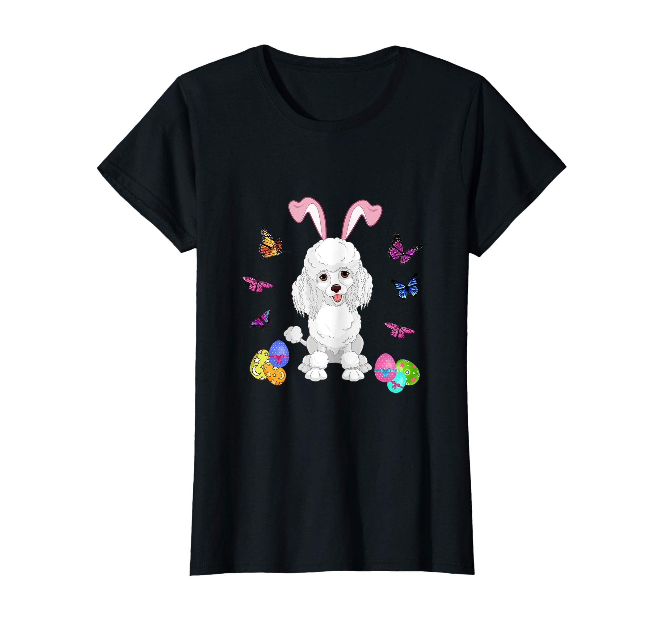 Poodle Bunny Rabbit Happy Easter Day T-Shirt