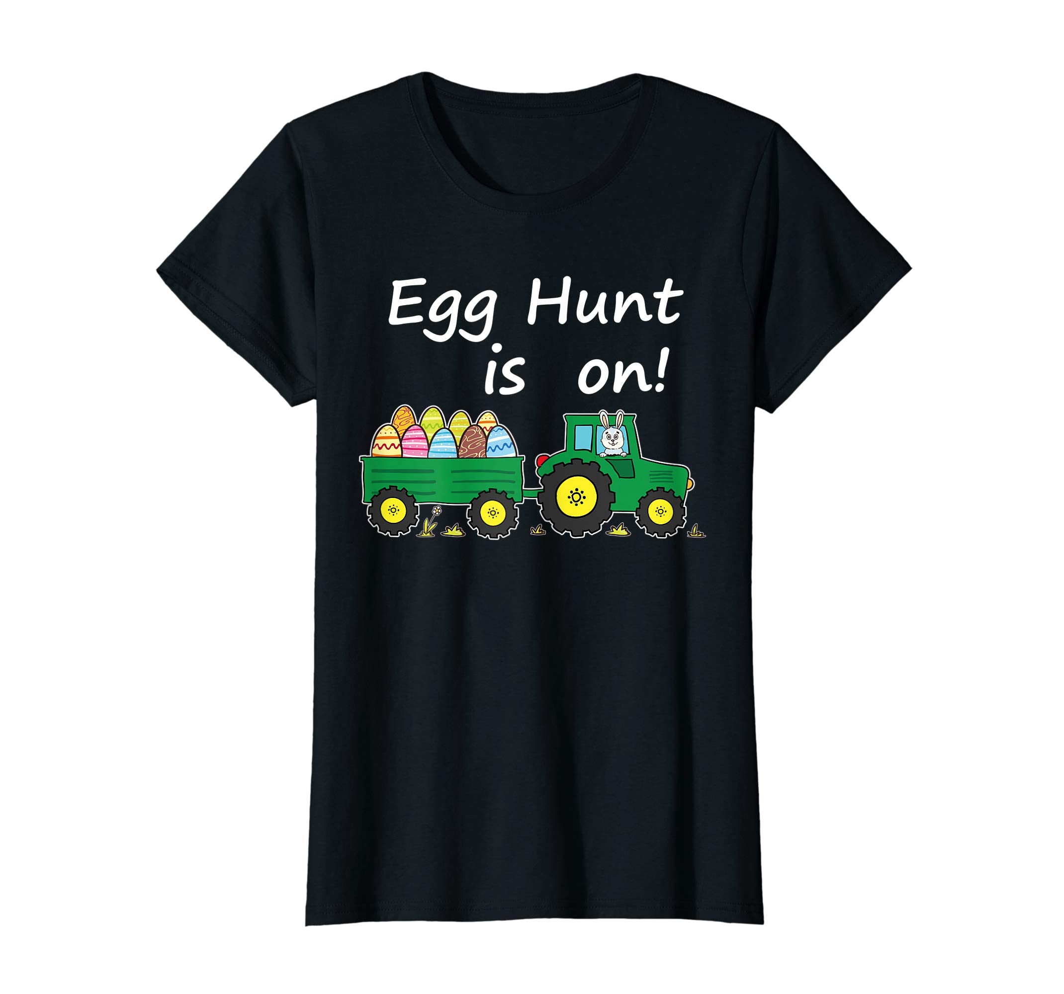 Egg Hunt is on - Easter Bunny on a Tractor Farmer T Shirt