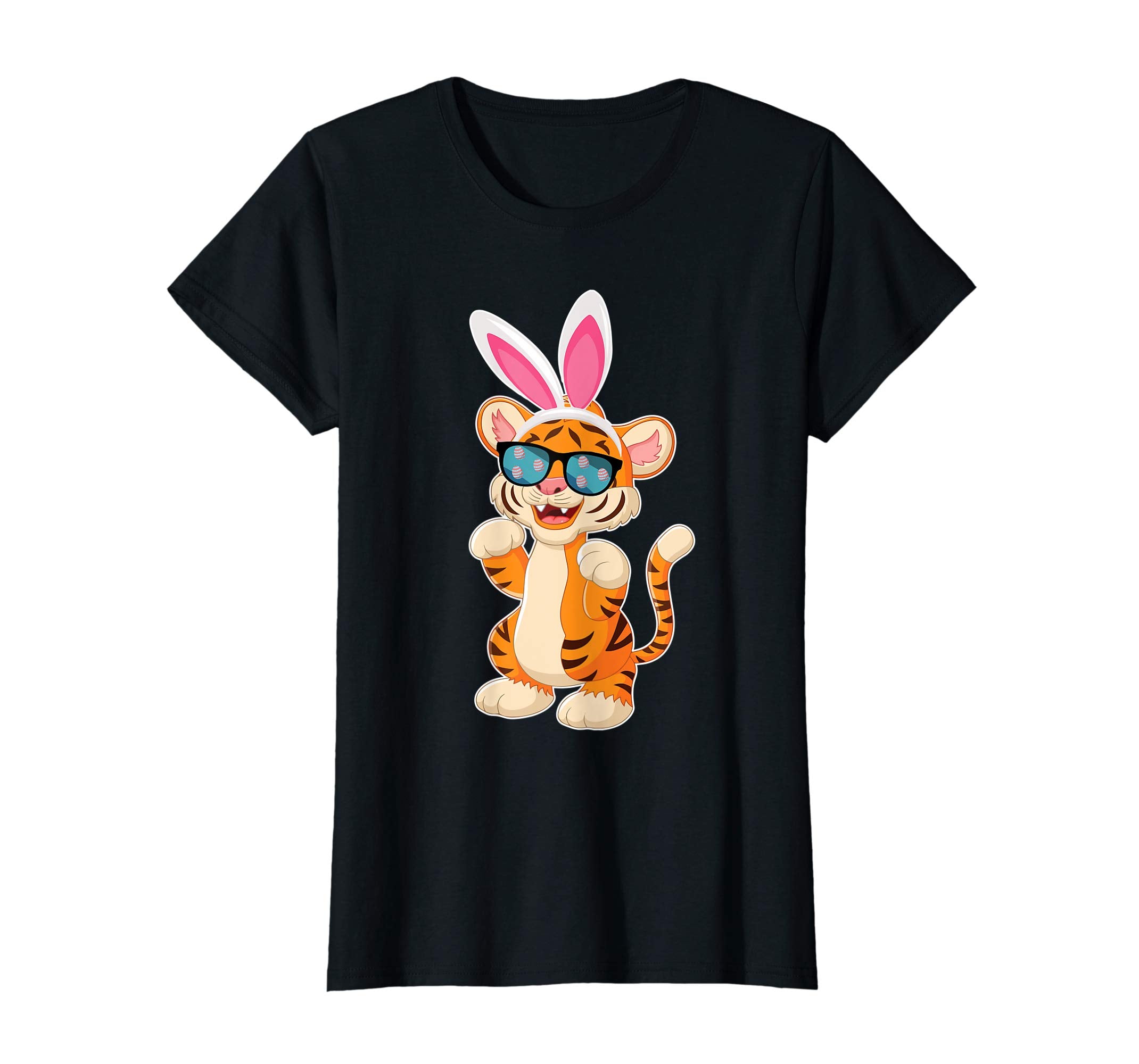 Tiger Dog Cool Sunglass Bunny Hat Happy Easter Day Shirt