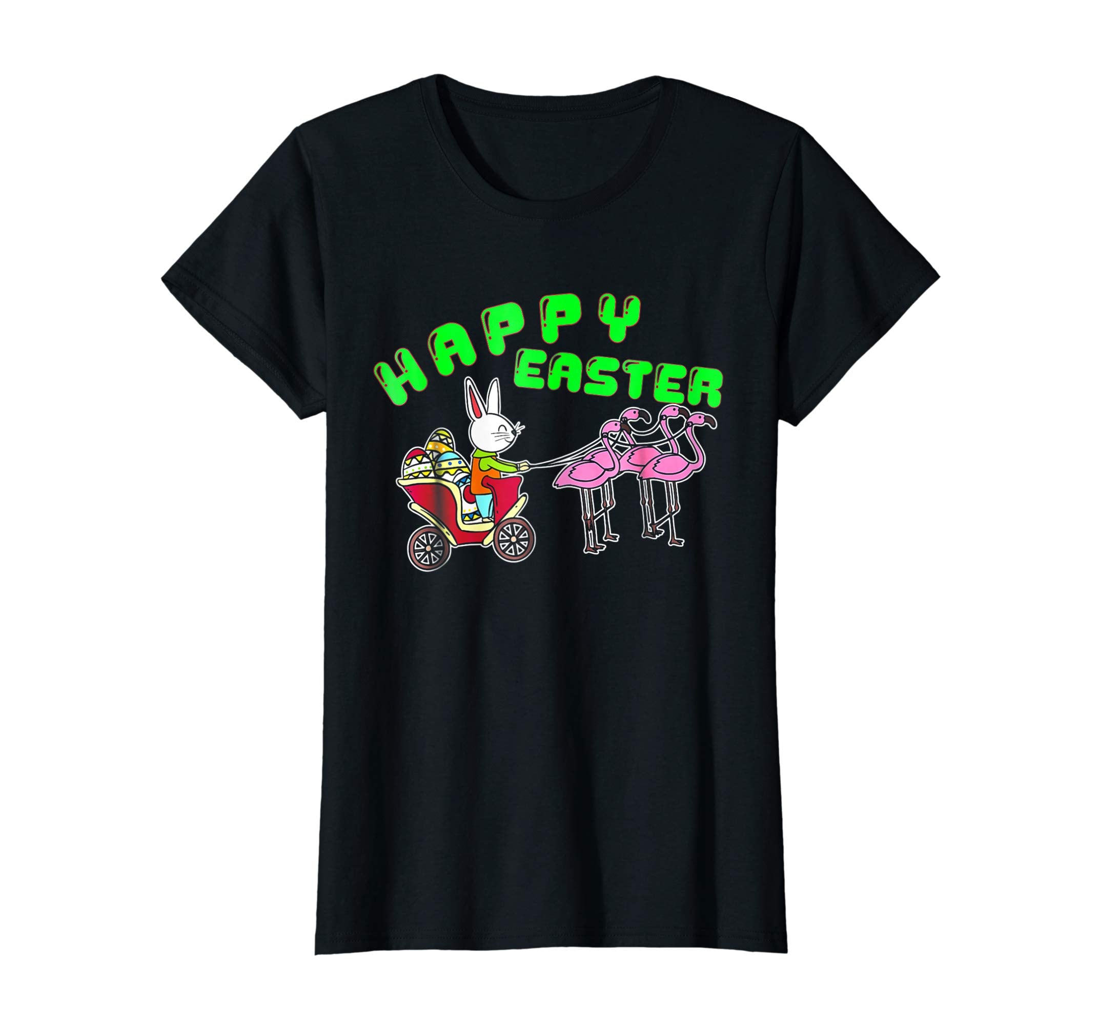 Crazy Rabbit Ride Flamingo T-Shirt Easter Eggs Shirt