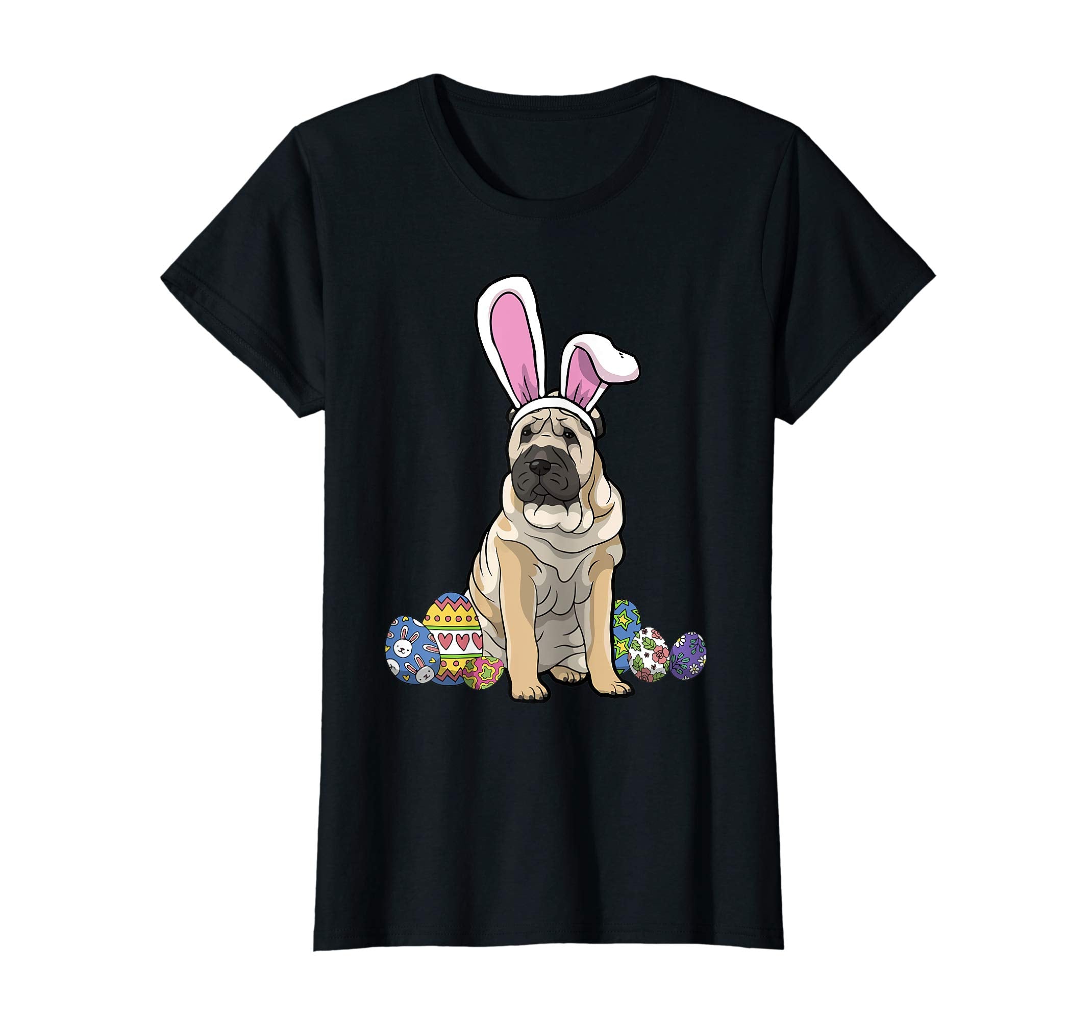 Chinese Shar-Pei Dressed As Easter Bunny Rabbit Ears T-Shirt