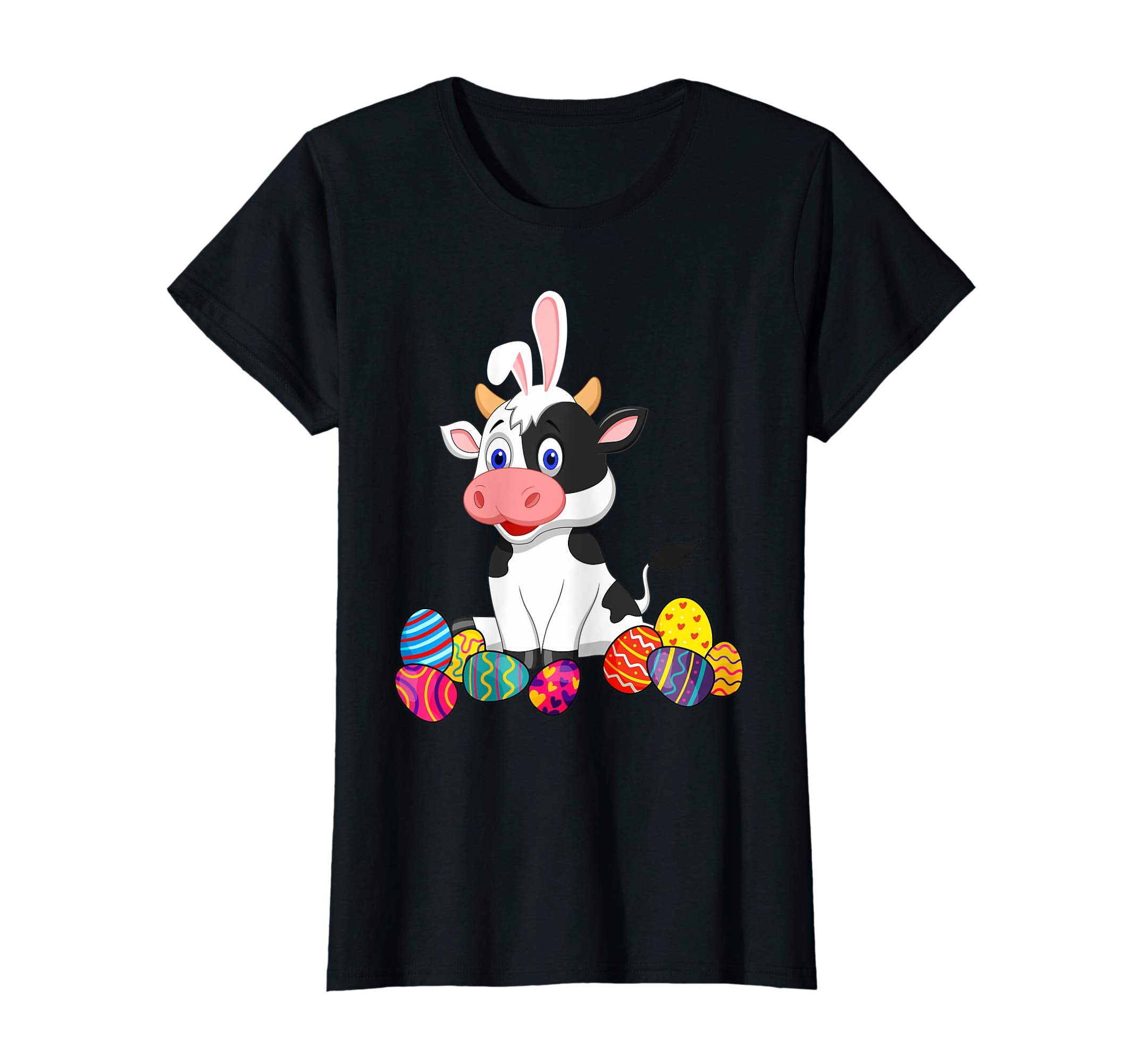 Cow Bunny Ear With Egg Easter Easter Day Shirt