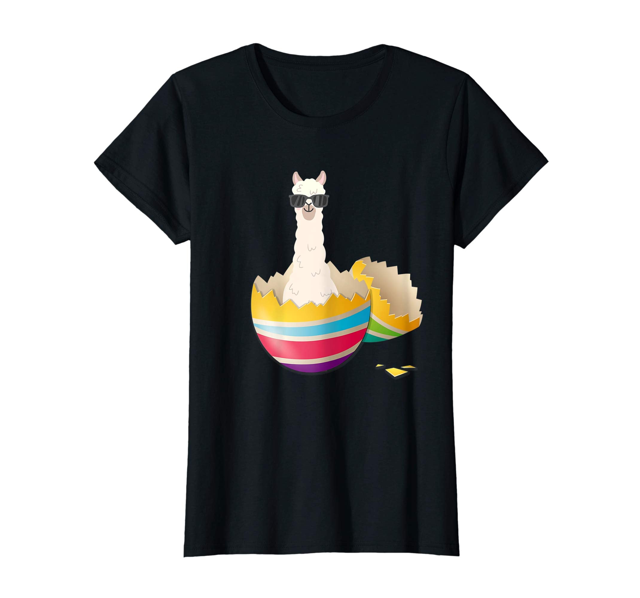 Baby Llama Hatching From Easter Egg Easter Day Shirt