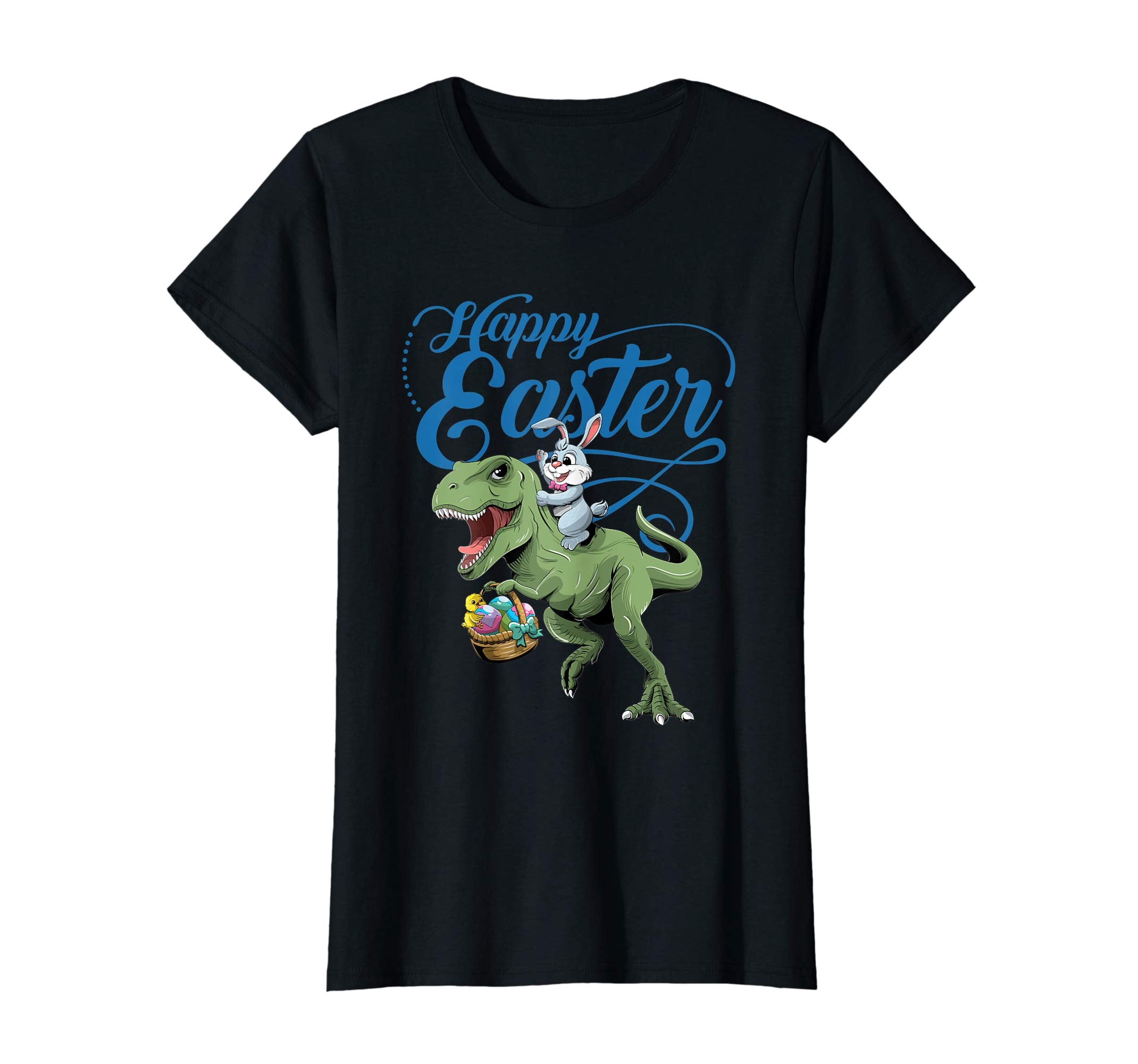 Easter T Shirt for Kids with Cool Bunny and T-rex Egg Hunt