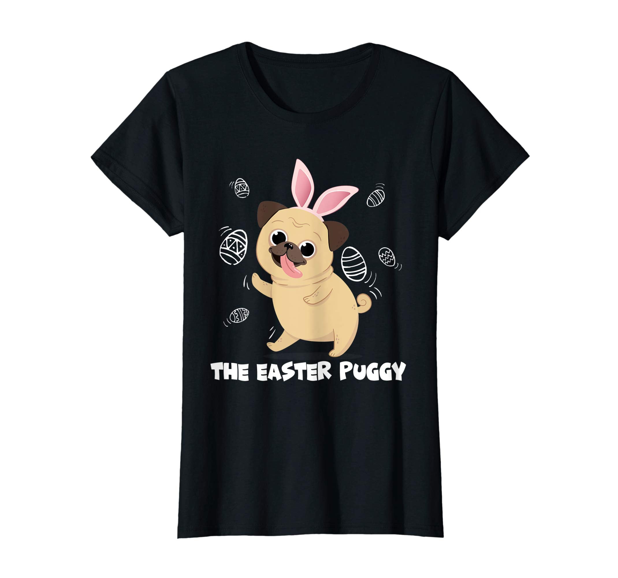 The Easter Puggy T-Shirt Funny Cute Bunny Easter Day T Shirt