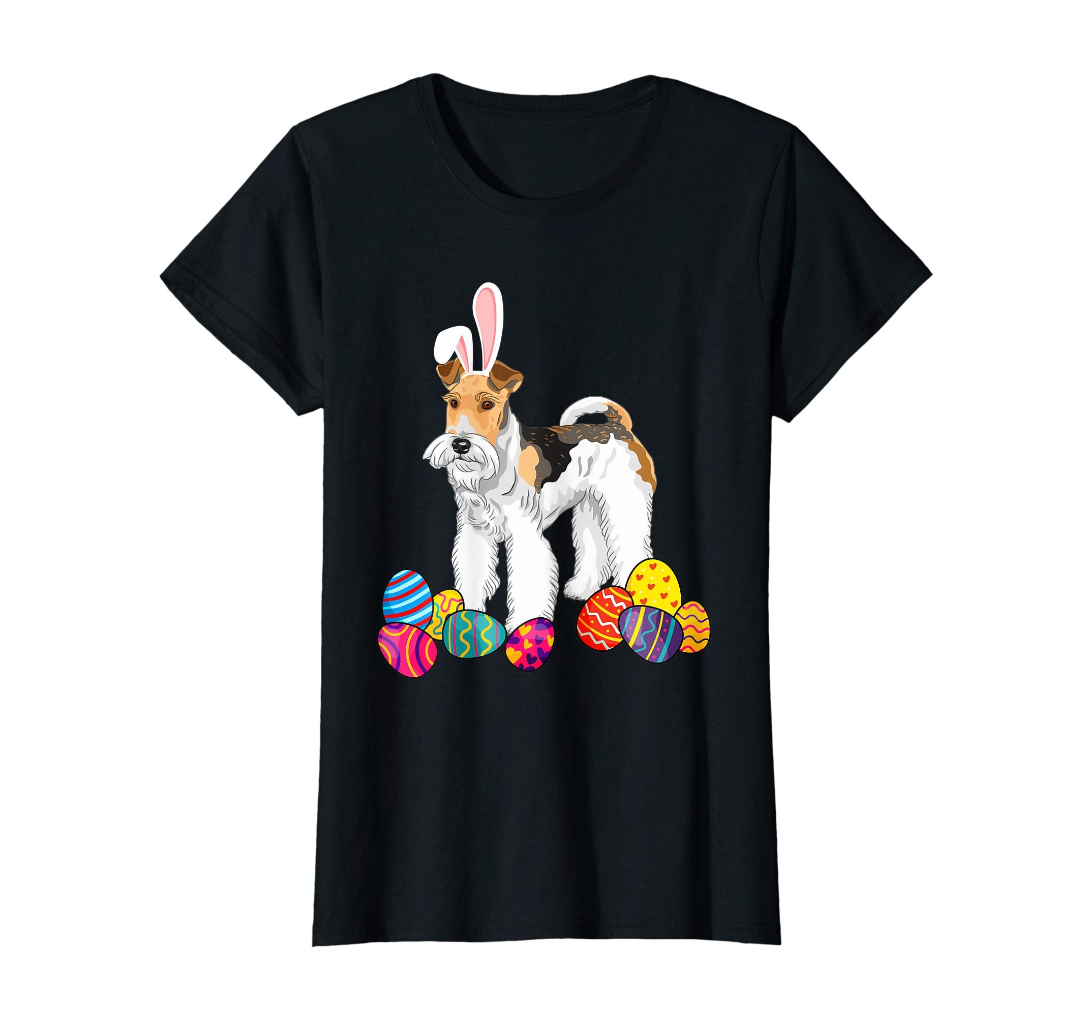 Wire Fox Terrier Bunny Ear With Egg Easter Easter Day Shirt