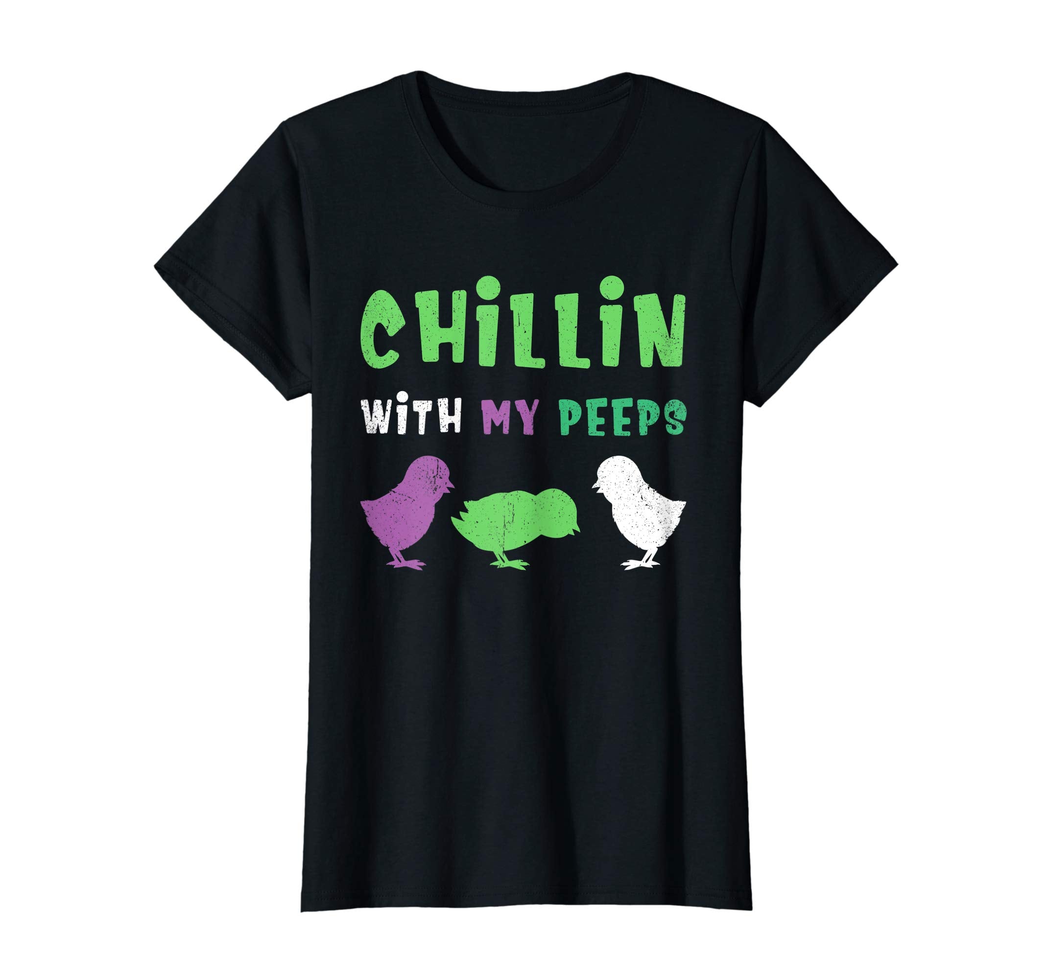 Chillin With My Peeps Funny Easter Bunny Cool T-Shirt